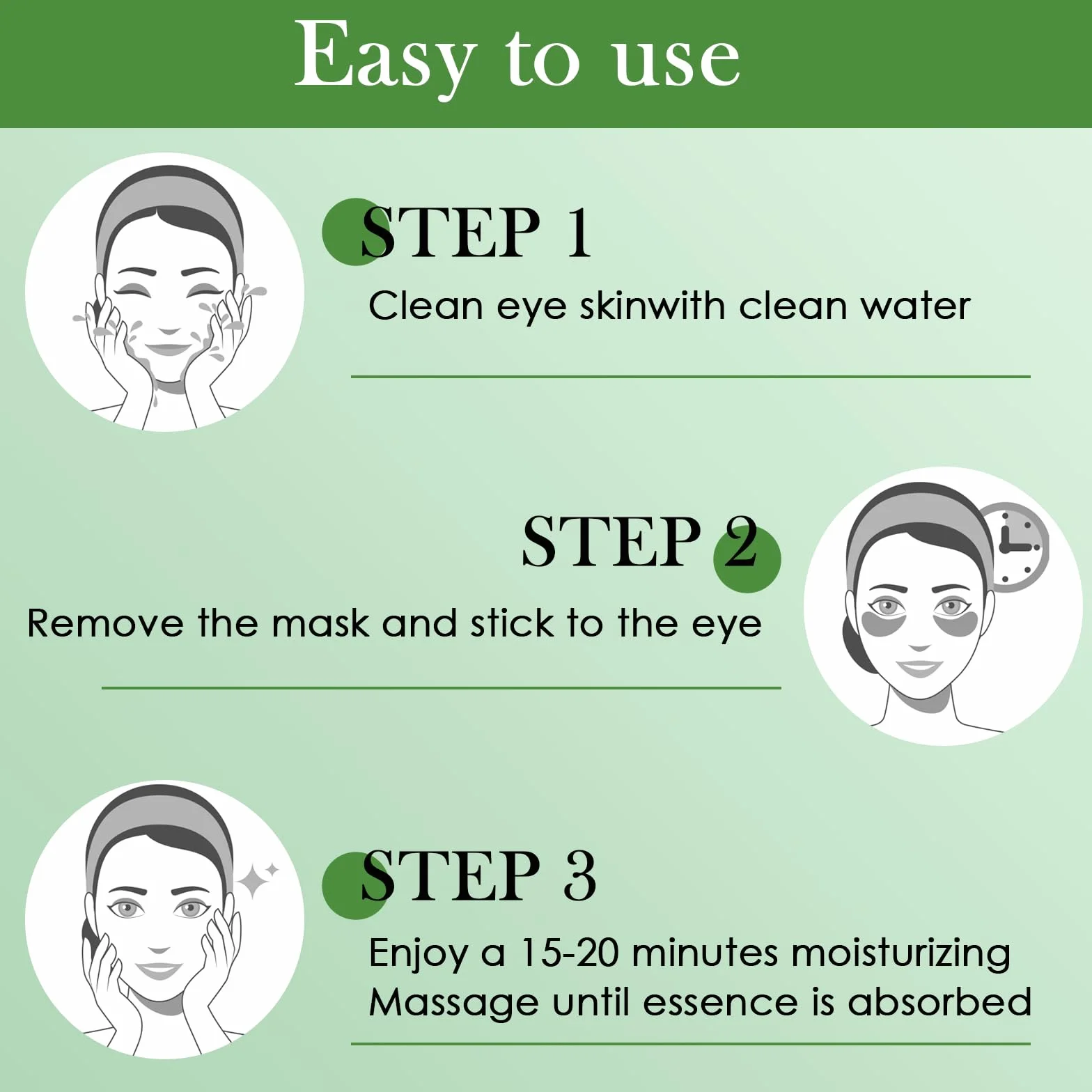 60 Pièces Patch Yeux Anti Cernes Aloe Vera, Masque pour les Yeux Éclaircir et Nourrir le Contour