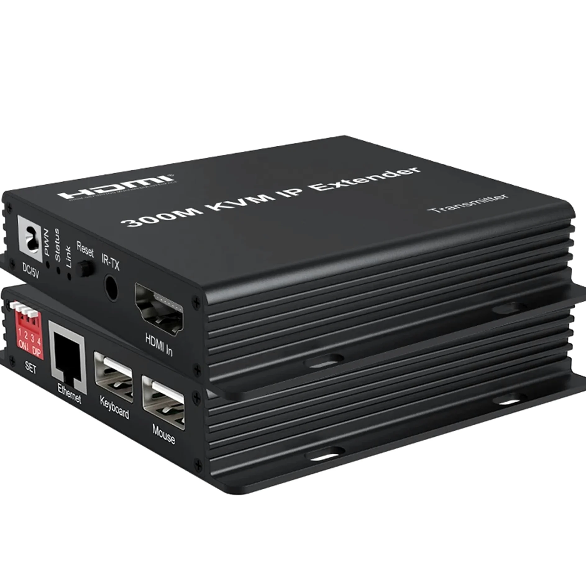 300M HDMI KVM IP Extender sur RJ45 Cat6 avec Câble Ethernet 1080p - Multipoint Connect Network Switch Support PC DVR TV Souris Clavier