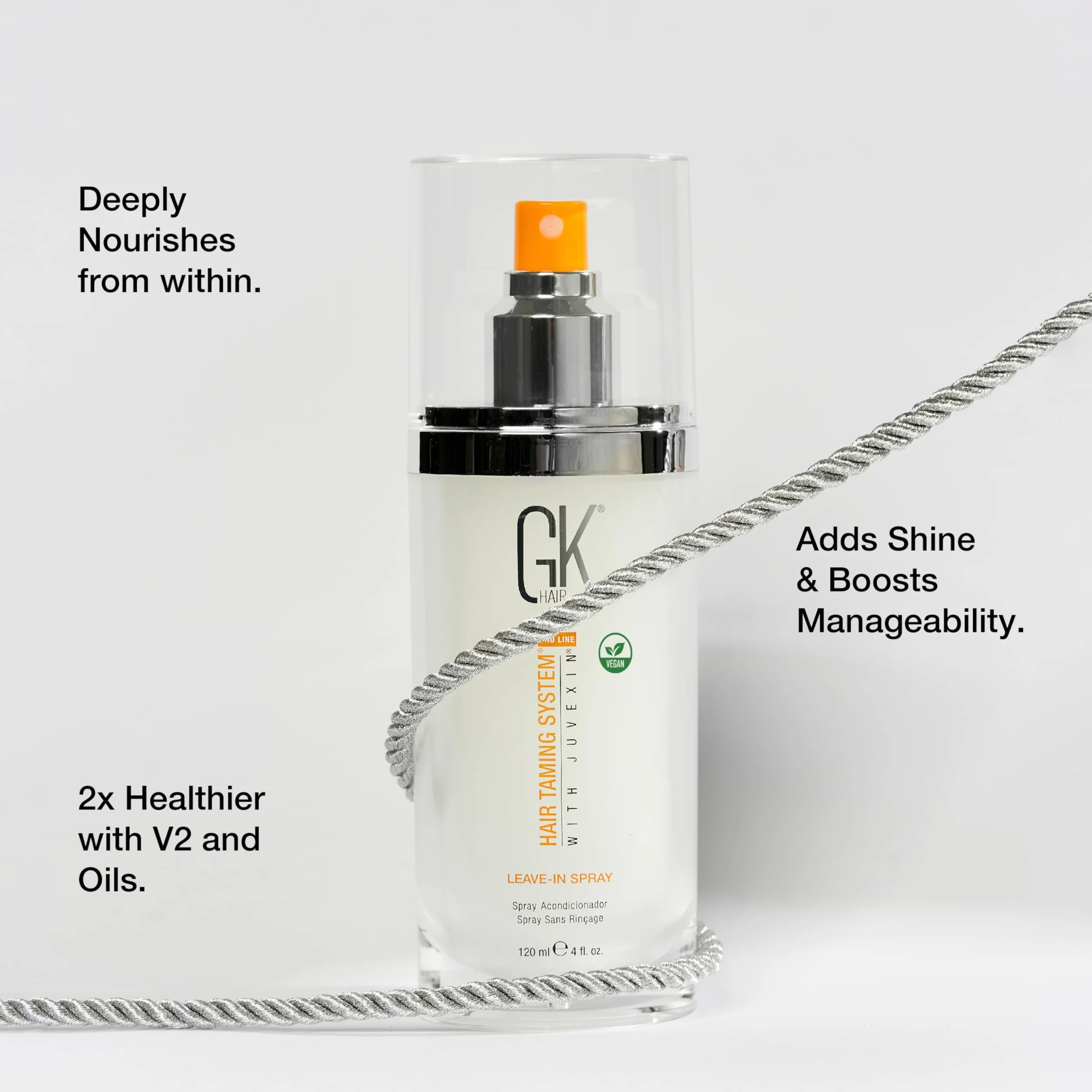 GK HAIR Global Keratin Leave In Conditioner Hair Spray 4 Fl Oz 120ml Moisturizing Protection Treatment Strengthens Shines Frizzy Dry Damaged Hair