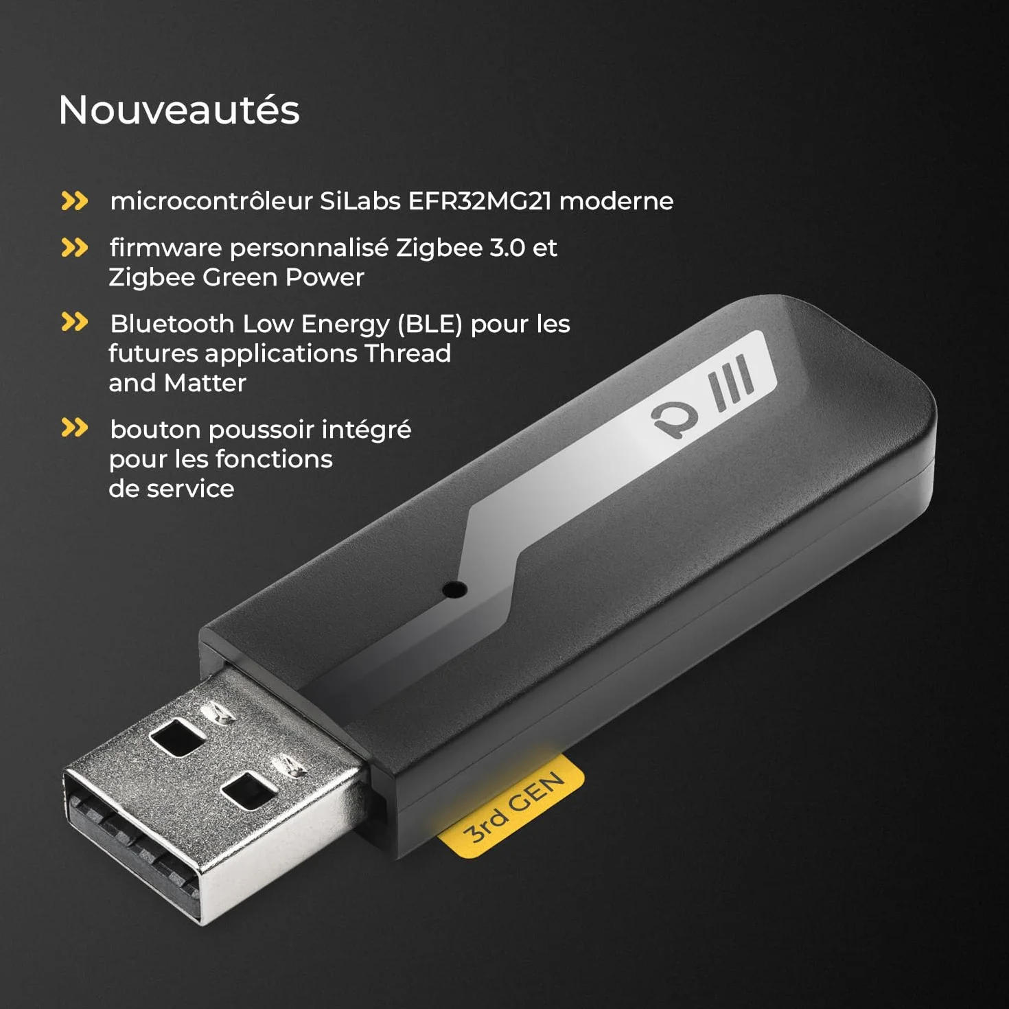 ConBee 3 Dongle USB ZigBee 3.0 Matter Over Thread Bluetooth