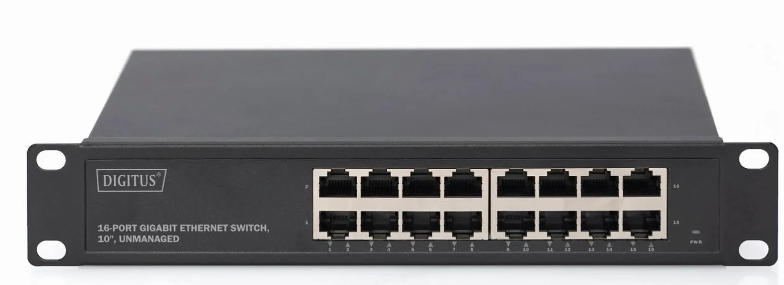 Digitus 10" Gigabit Ethernet Switch 16-Port Unmanaged DN-80115-1 Rackmontage