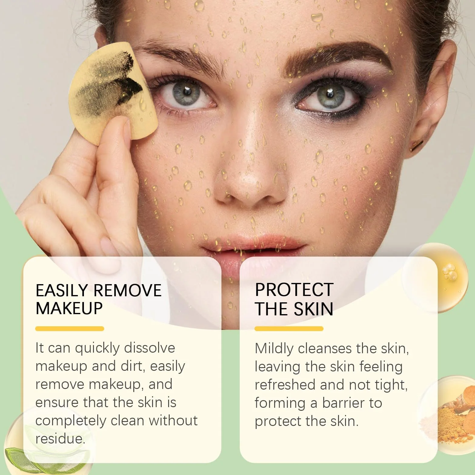 Baume Nettoyant Démaquillant à l'Avocat pour le Visage, Nettoyant Doux Rafraîchissant Naturel