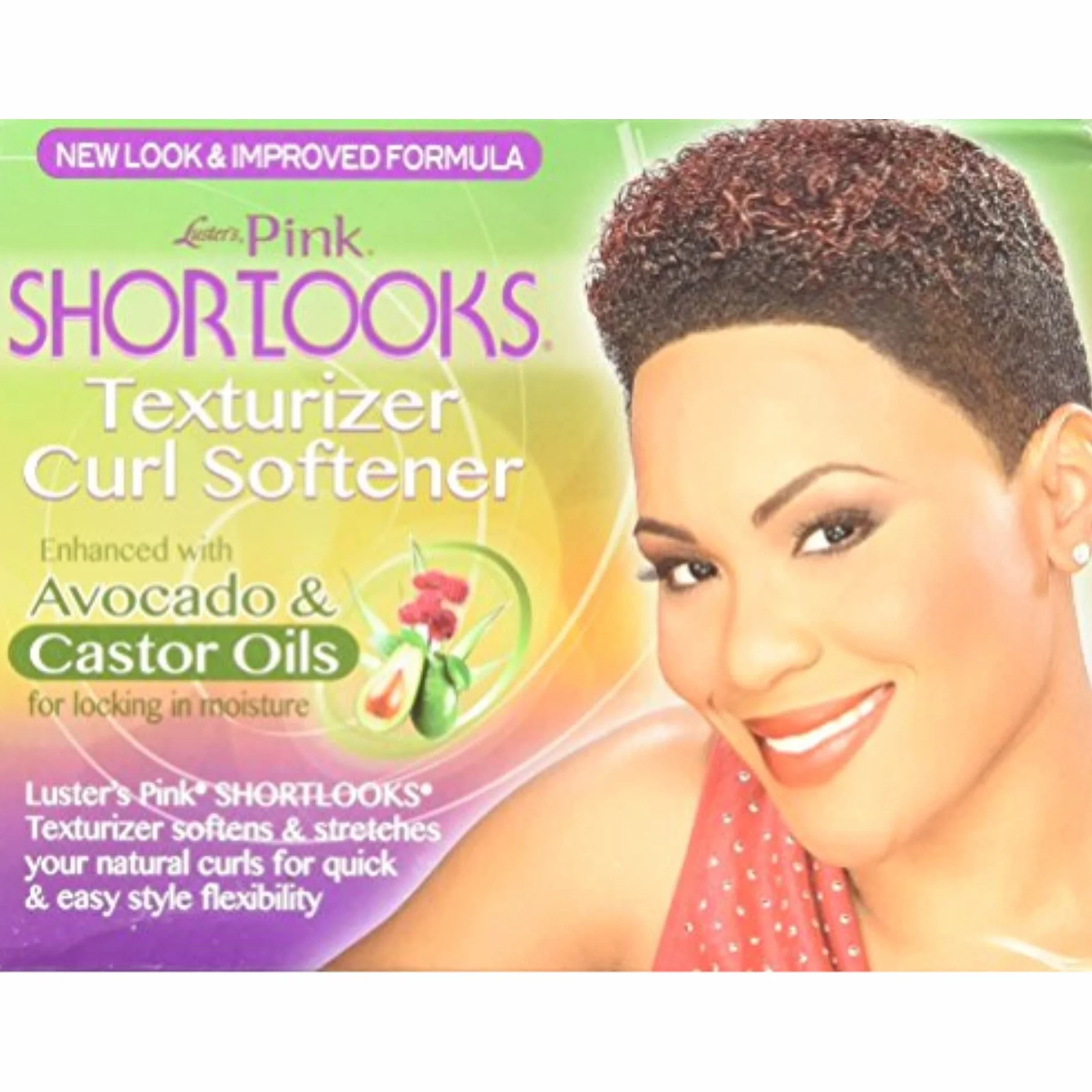 Luster Pink Shortlooks Hair Texturizer Kit No-Mix No-Lye 500 gr