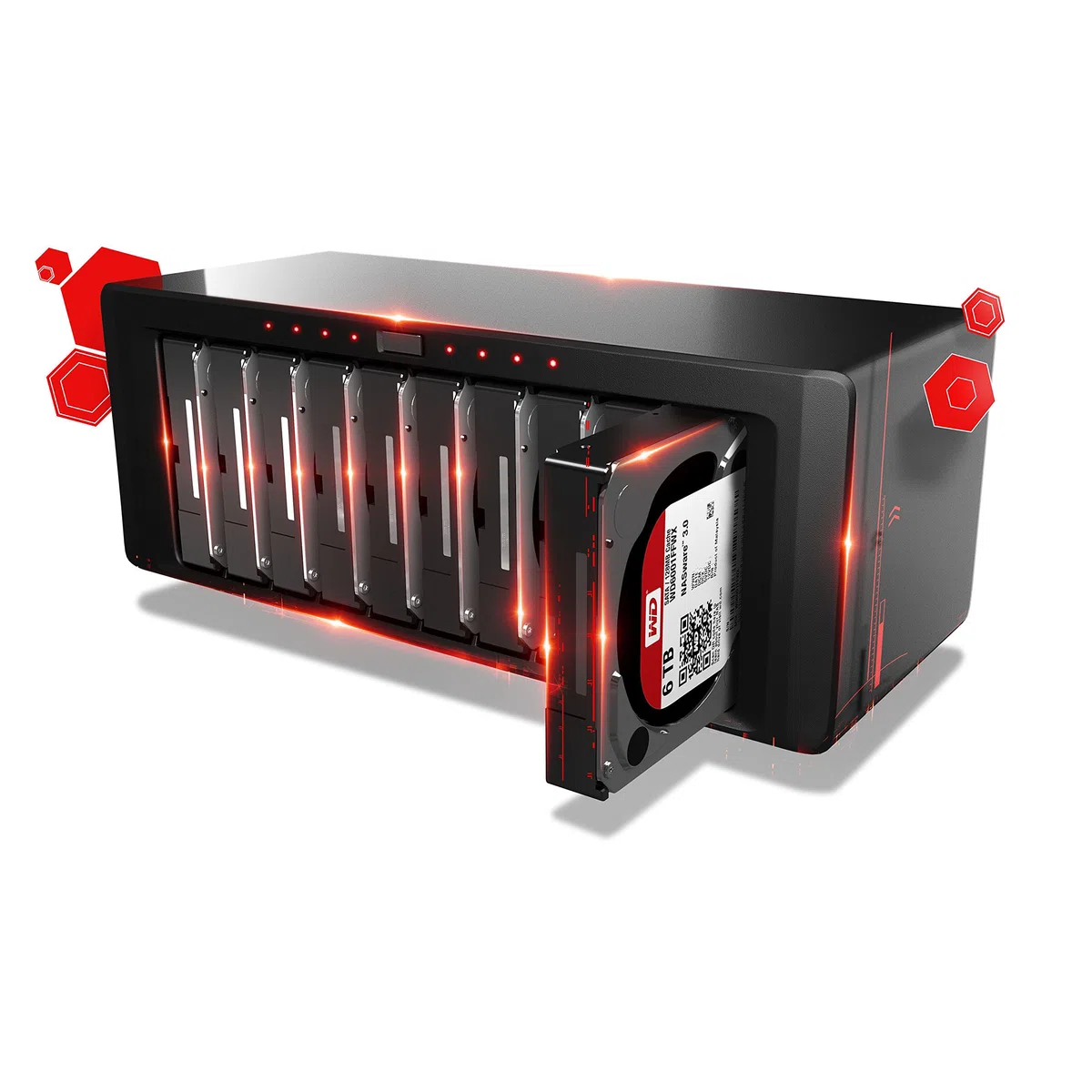 WD Red Pro 3.5" Disque dur interne pour NAS 8 à 16 baies 4 To 7200 RPM 64 Mo SATA 6Gb/s (WD4001FFSX - bulk)