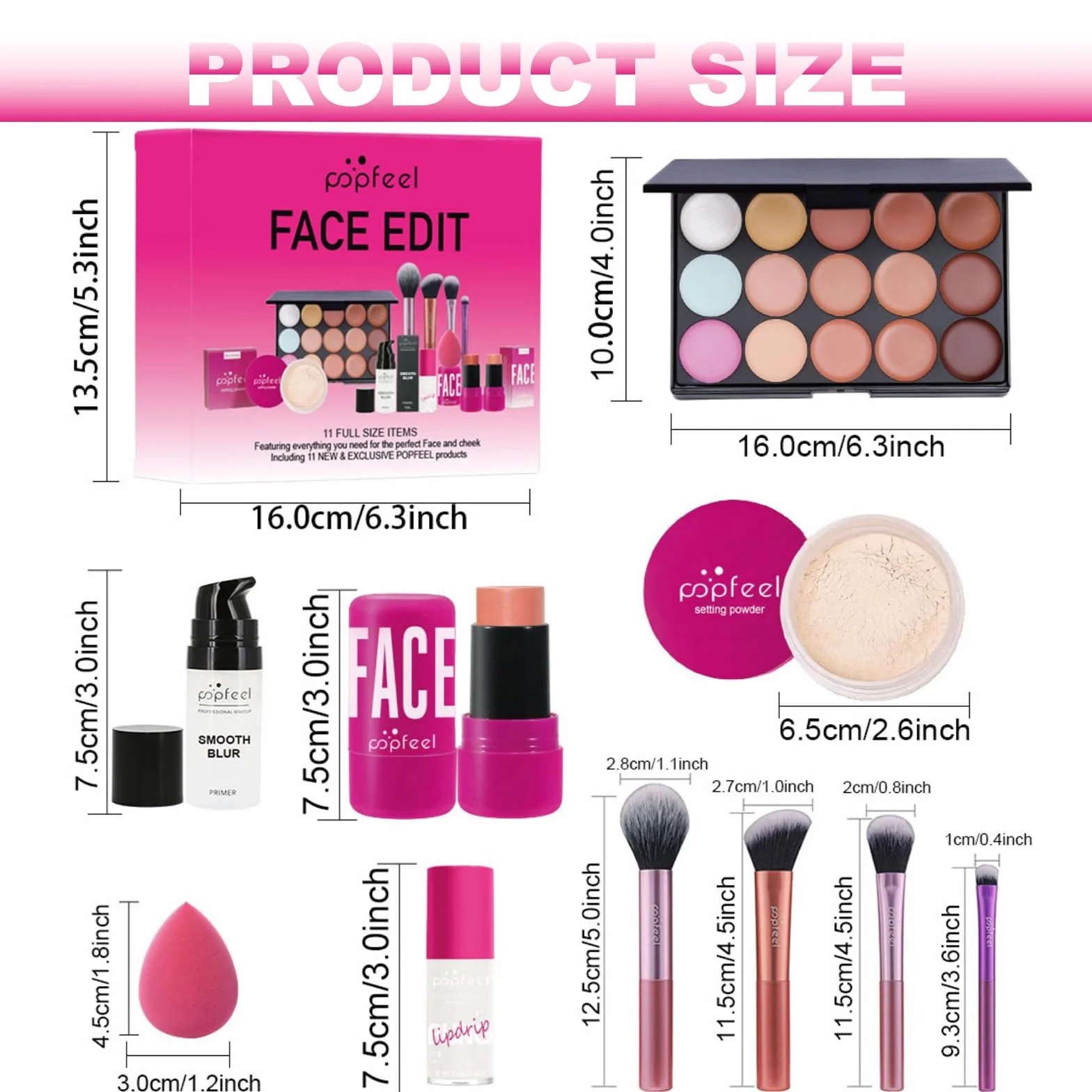 FantasyDay Coffret Maquillage Femme Kit de Maquillage Complet Mallette Maquillage Adventskalender 2025 Makeup Set Ombres Paupière Rouge Lèvre Pinceaux Correcteur Mascara Fard à Joues
