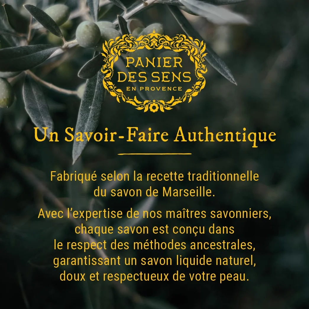 Panier des Sens Savon Liquide Mains Fleur d’Oranger 500ml – Savon de Marseille 96% Naturel Huile d’Olive & Coco Fabriqué en France