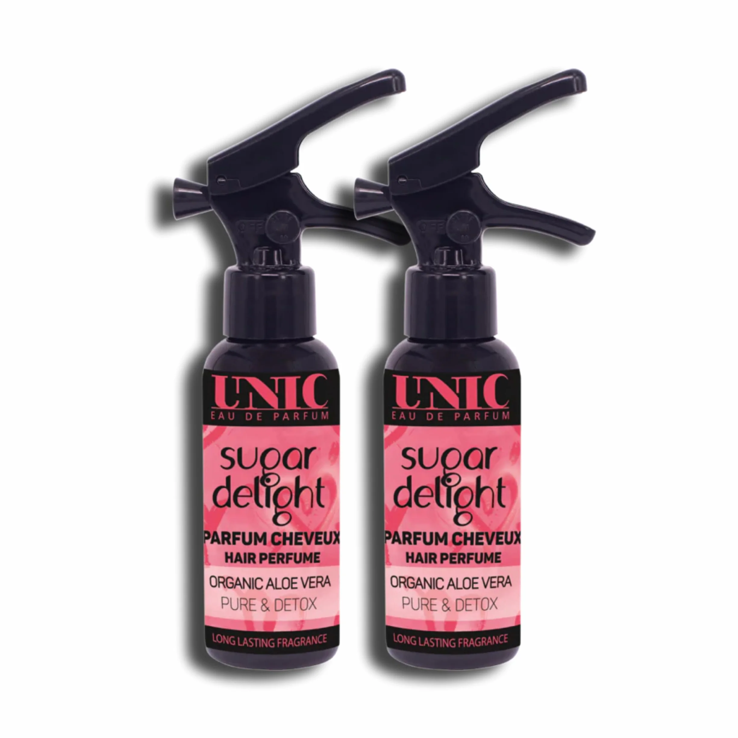 DUO UNIC Parfum pour Cheveux Sugar Delight 2 x 50 ml Brume Capillaire Fabrication Française