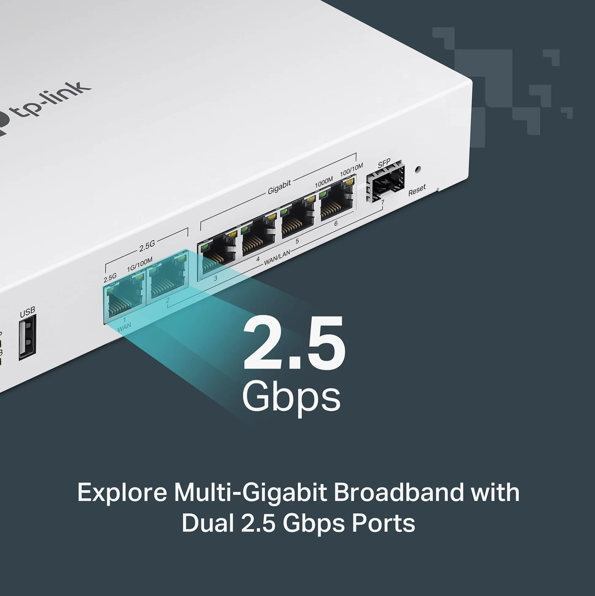 TP-Link Festa FR307-M2 | Passerelle de routeur filaire VPN multi-Gigabit | 2 x 2,5 G+5 x Gigabit+1 x USB WAN | Réseau auto-organisé | Cloud gratuit | Équilibre de charge | IPSec/PPTP/L2TP/OpenVPN | Ne