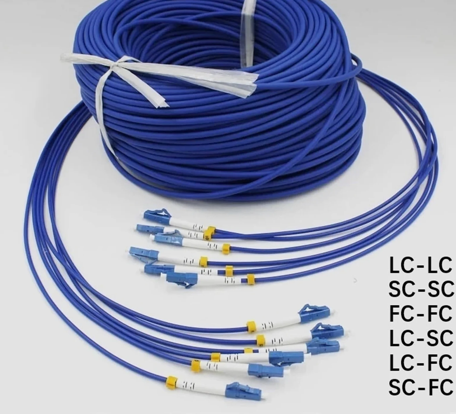 Câble de connexion à fibre optique blindé à 6 fils, 150 m à 300 m (150 m LC-FC)
