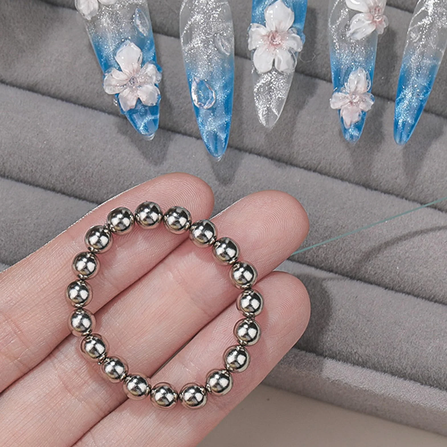 Aimant à ongles magnétique 5 mm, outil multifonction gel pour manucure art, perles polonaises design balle