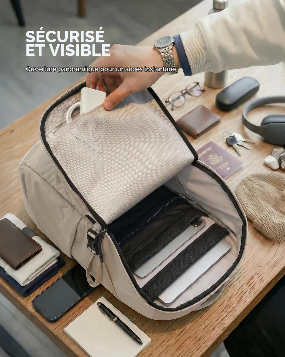 Tolaccea Sac à Dos Voyage Cabine Avion 30L Ordinateur Portable 15,6"