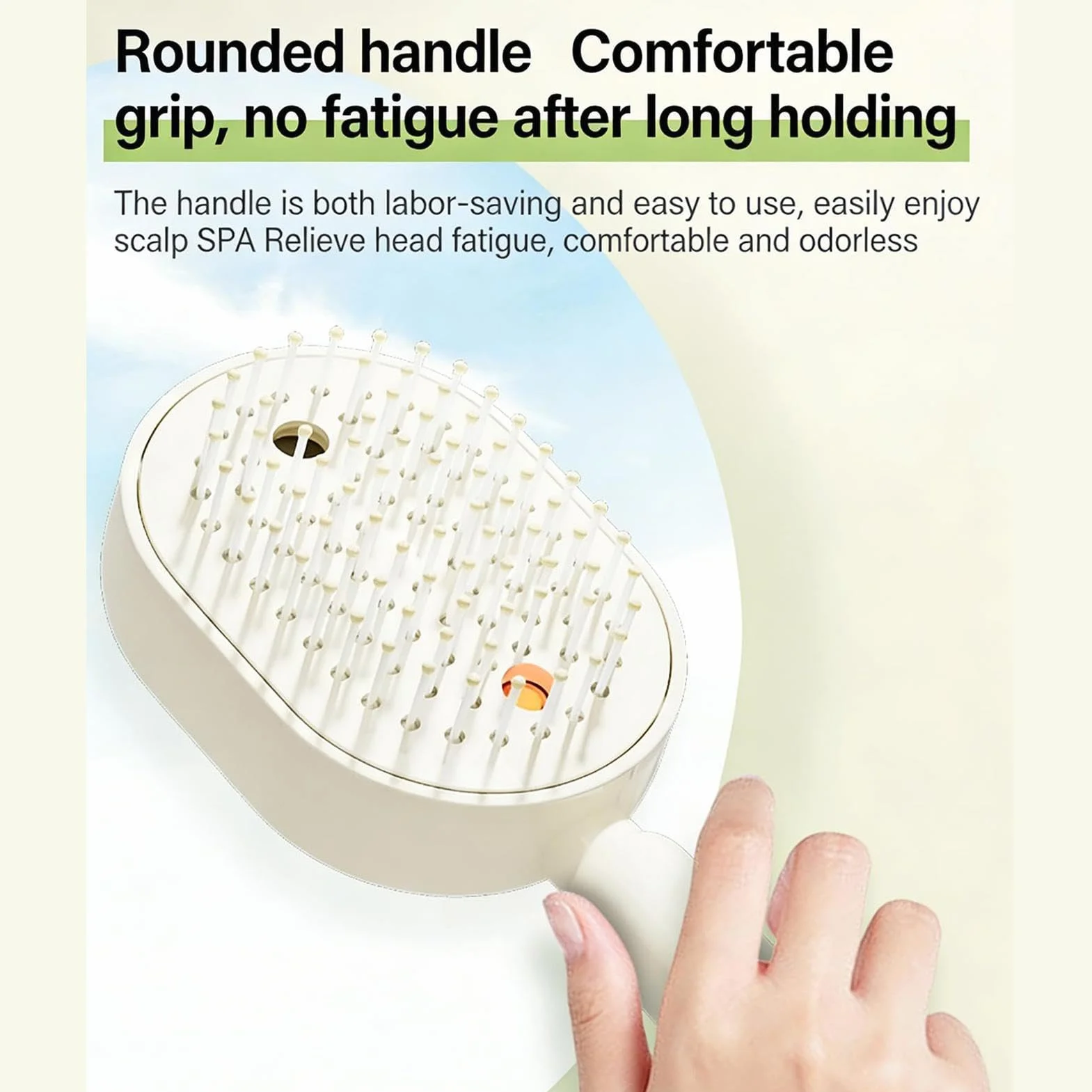 Brosse Vapeur Électrique 2 En 1 Lisseur Rechargeable Anti-frisottis Peigne Massage Rétractable
