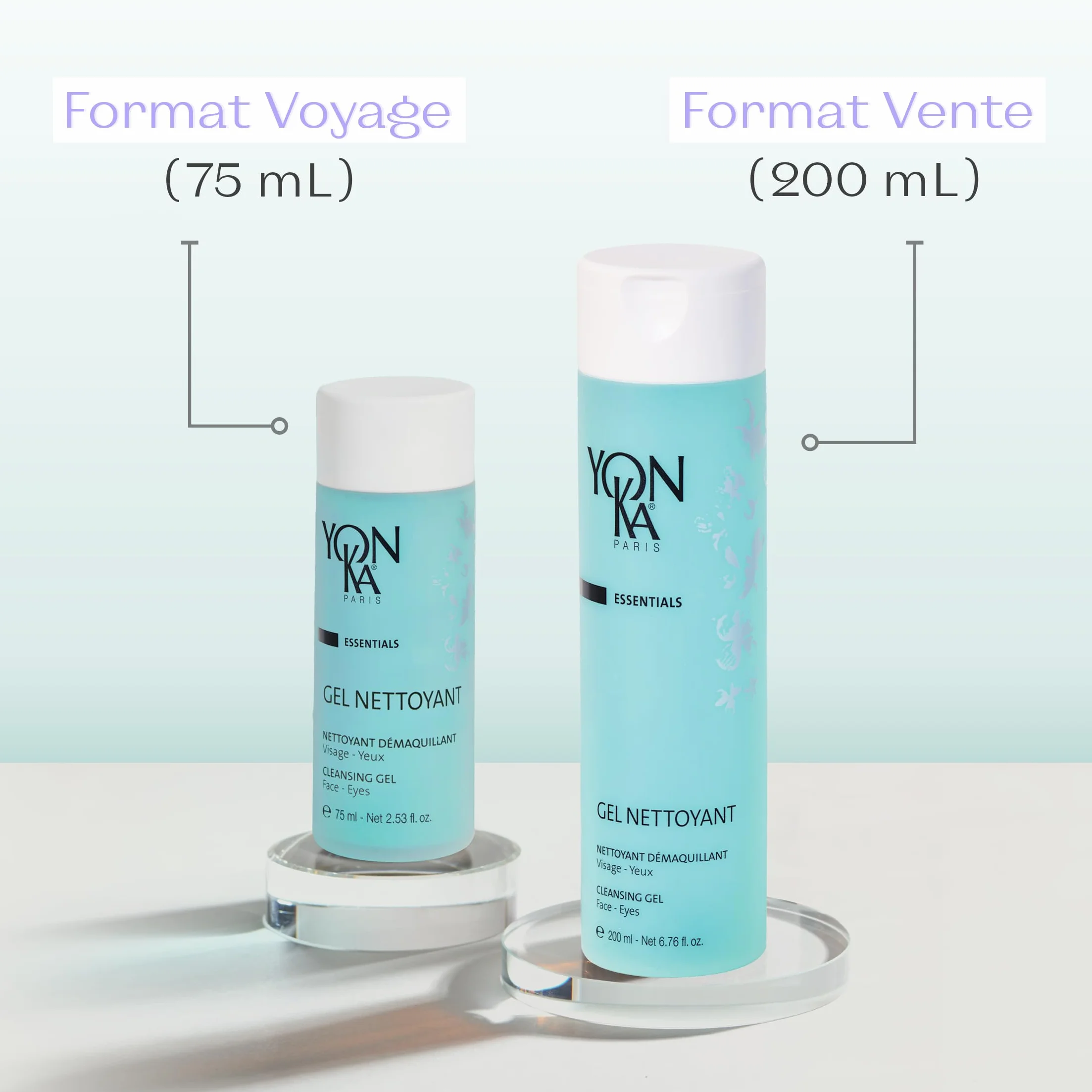 Yonka Gel Nettoyant Moussant 200ml Démaquillant Visage Yeux Lèvres Peaux Mixtes à Grasses