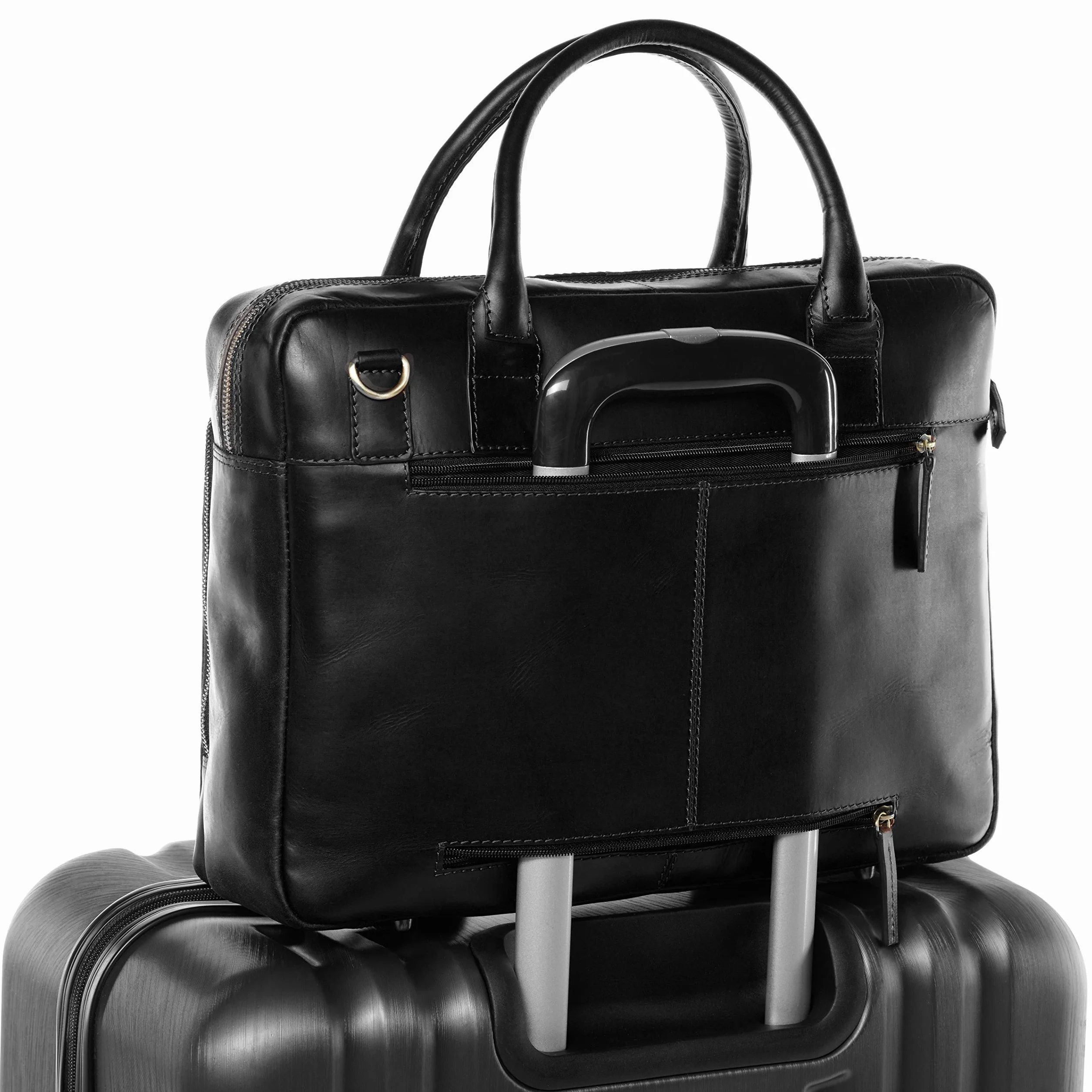 SID & VAIN Sac bandoulière Ordinateur Cuir véritable 15" Ryan Sac Porte-Document en bandoulière XL Grand Sac Messager école Etudiante Travail