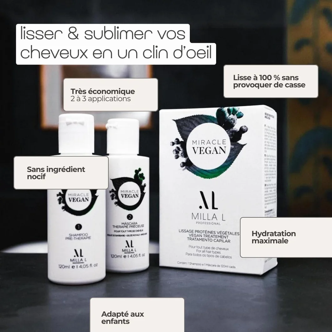 Miracle Vegan Lissage protéine sans formol sans acide glyoxylique à la figue de barbarie obliphica kératine végétale