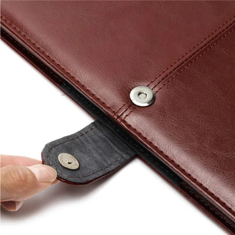 Generic Étui pour MacBook Pro 13 pouces A1502 A1425 (couleur : marron) Étui à rabat magnétique en cuir