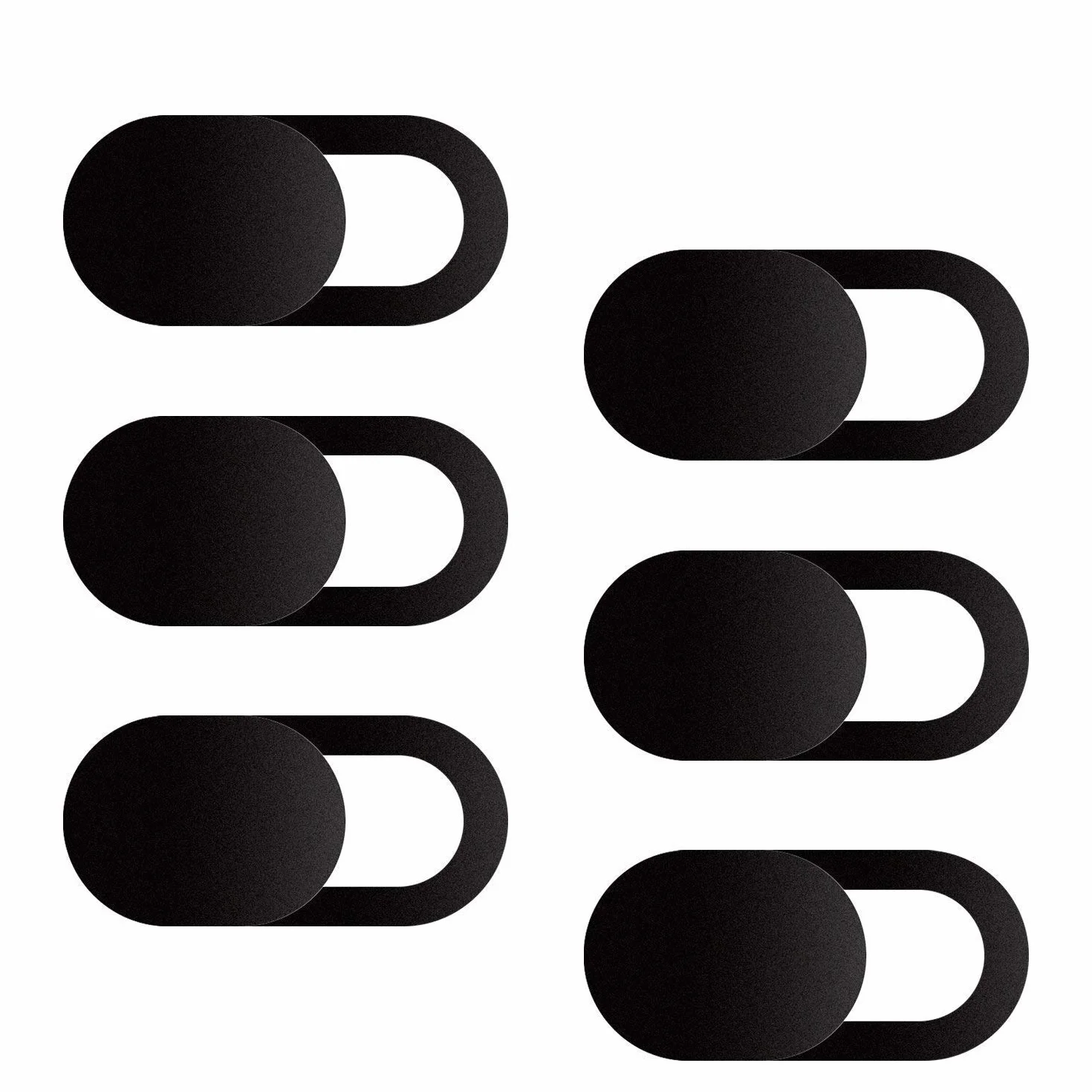 COOLOO Webcam Cover [6-Pack] 0.6mm Ultra Thin for Macbook Pro, iPad Pro, iPhone 8/7/6 Plus, Laptop, PC (Noir)