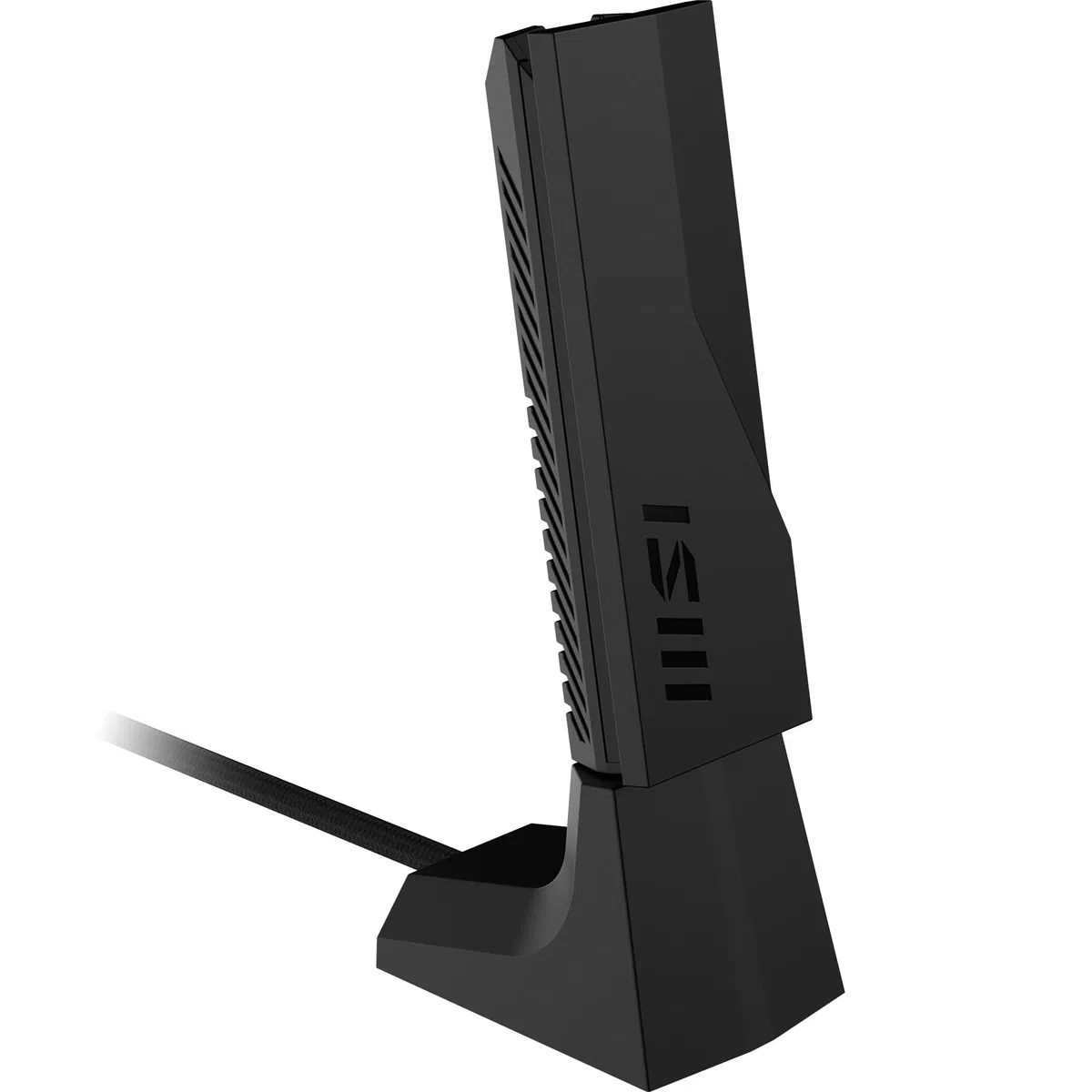 MSI BE6500 Adaptateur WiFi 7 USB - WLAN jusqu'à 2880 Mbps (6 GHz, 5 GHz, 2,4 GHz sans Fil), USB 3.2 Gen 1, MU-MIMO, 2 antennes tri-Bandes à Gain élevé, Formation de Faisceaux, WPA3 - Support Inclus