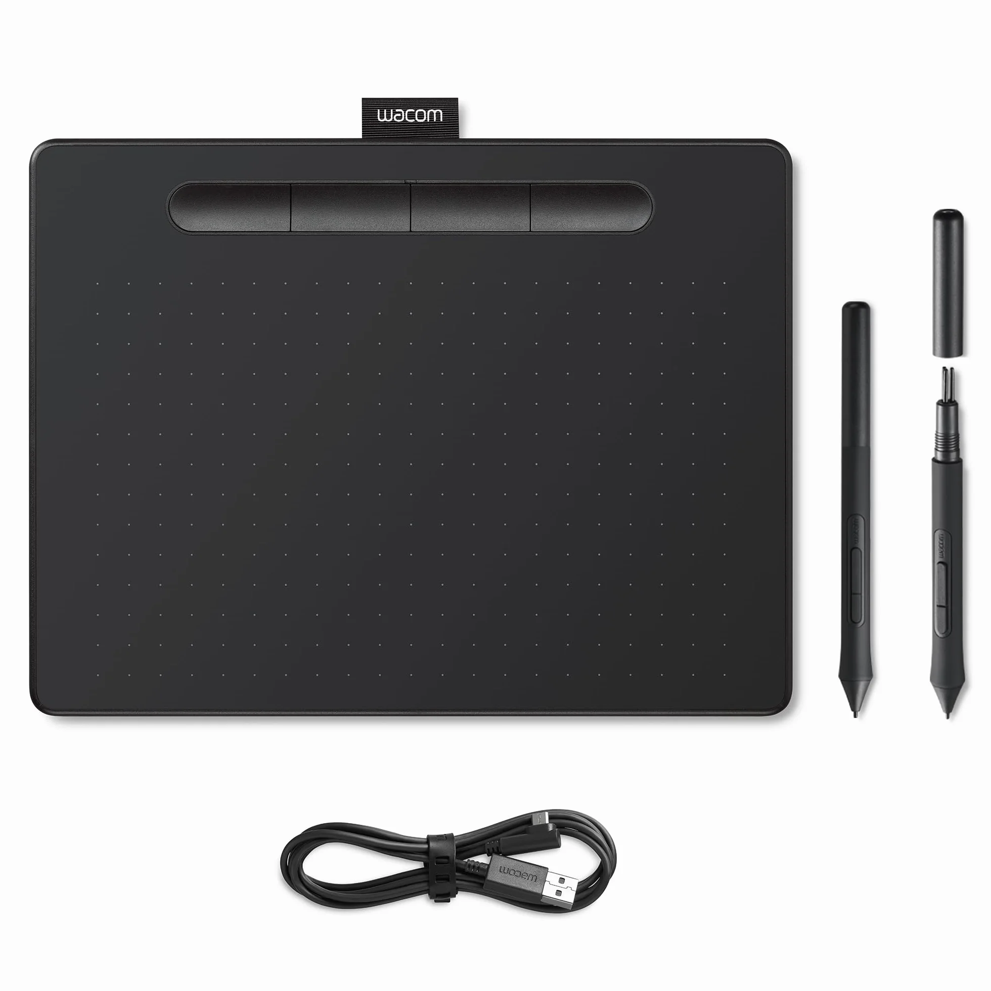 Wacom Intuos Medium Tablette Graphique Stylo Pression Noir Dessin Peinture Retouche Photo