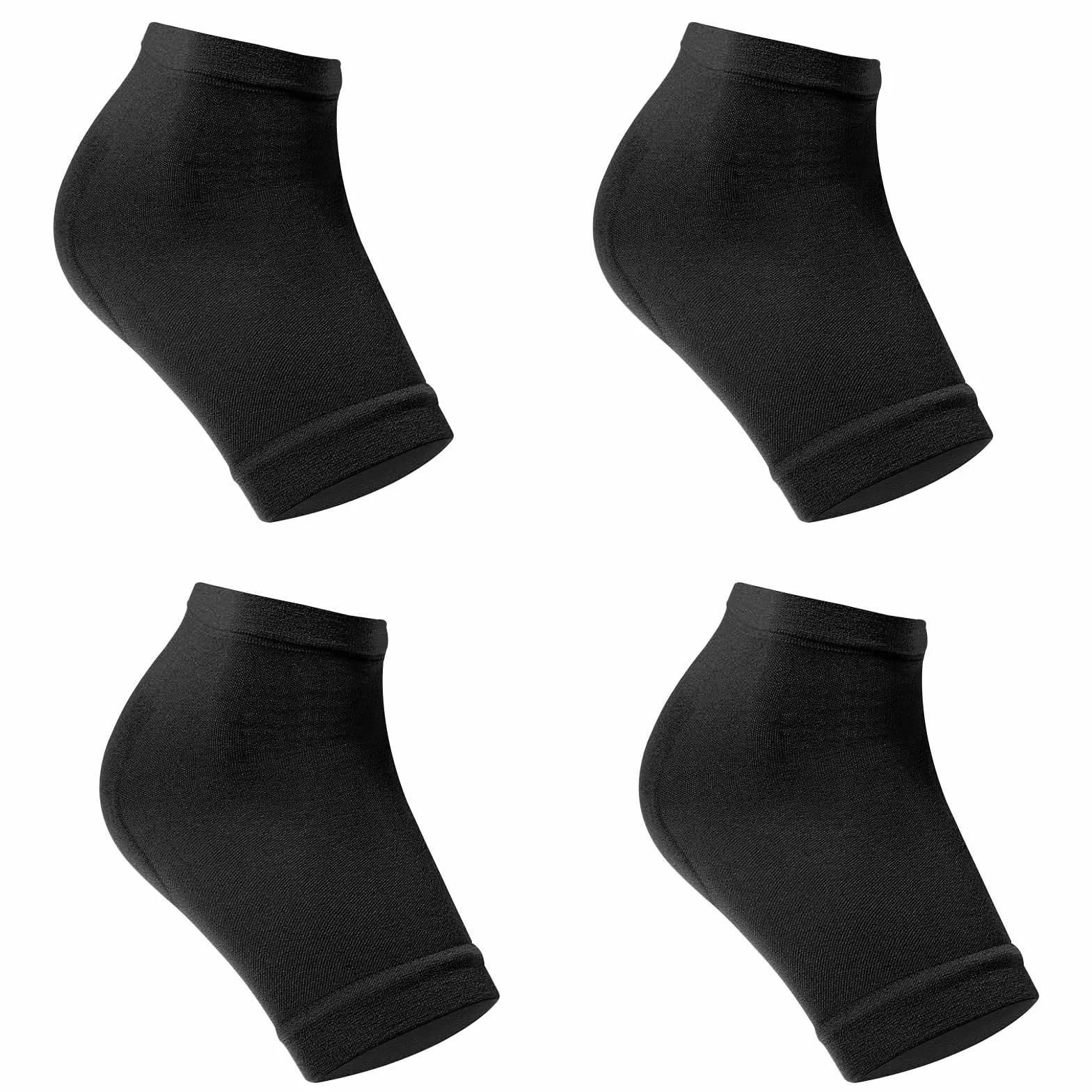 Chaussettes de talon en silicone souple, 2 paires ventilées avec coussinets et protège-talon
