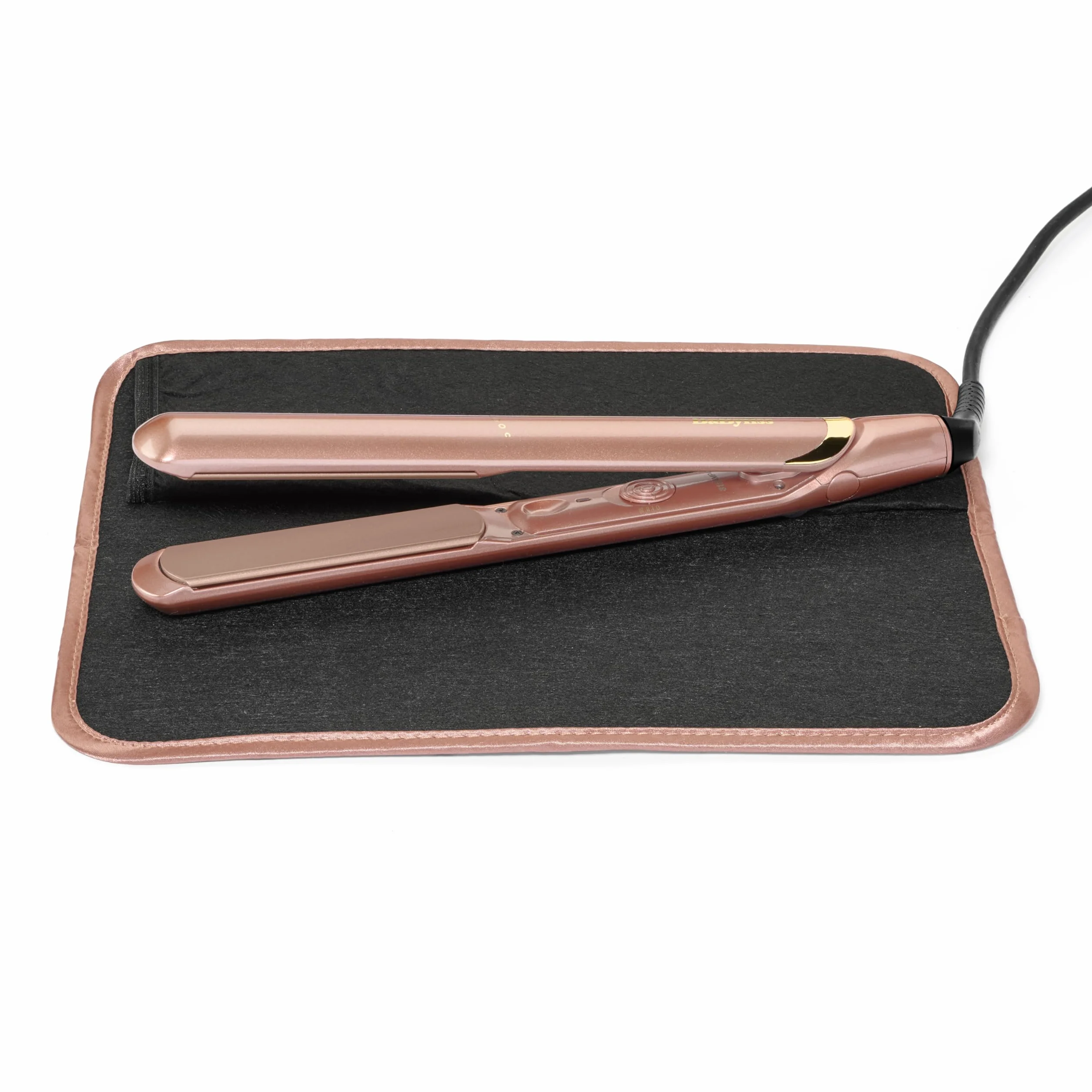 BaByliss Lisseur Cheveux Rose Gold 2598PE - Plaques Céramique, Multi-voltage, Chauffe 15s, 235°C