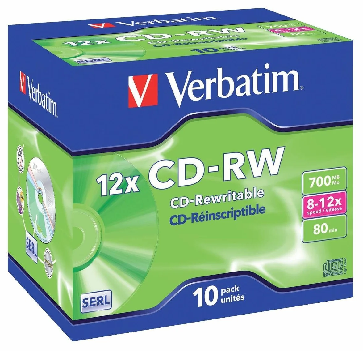 Verbatim CD-RW 80min 10x Jewel 10