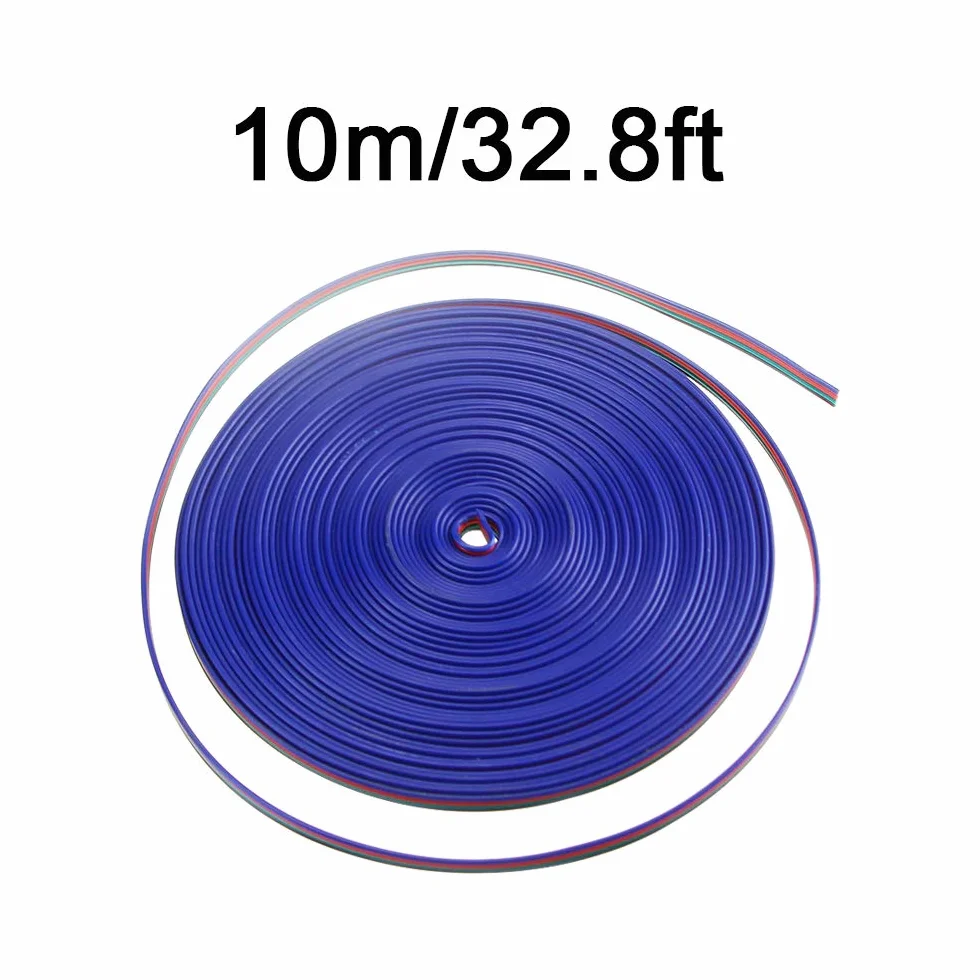 Câble D'Extension RGB 4 Broches 22AWG 4x0.32mm² 33ft pour Bande LED 5050 3528
