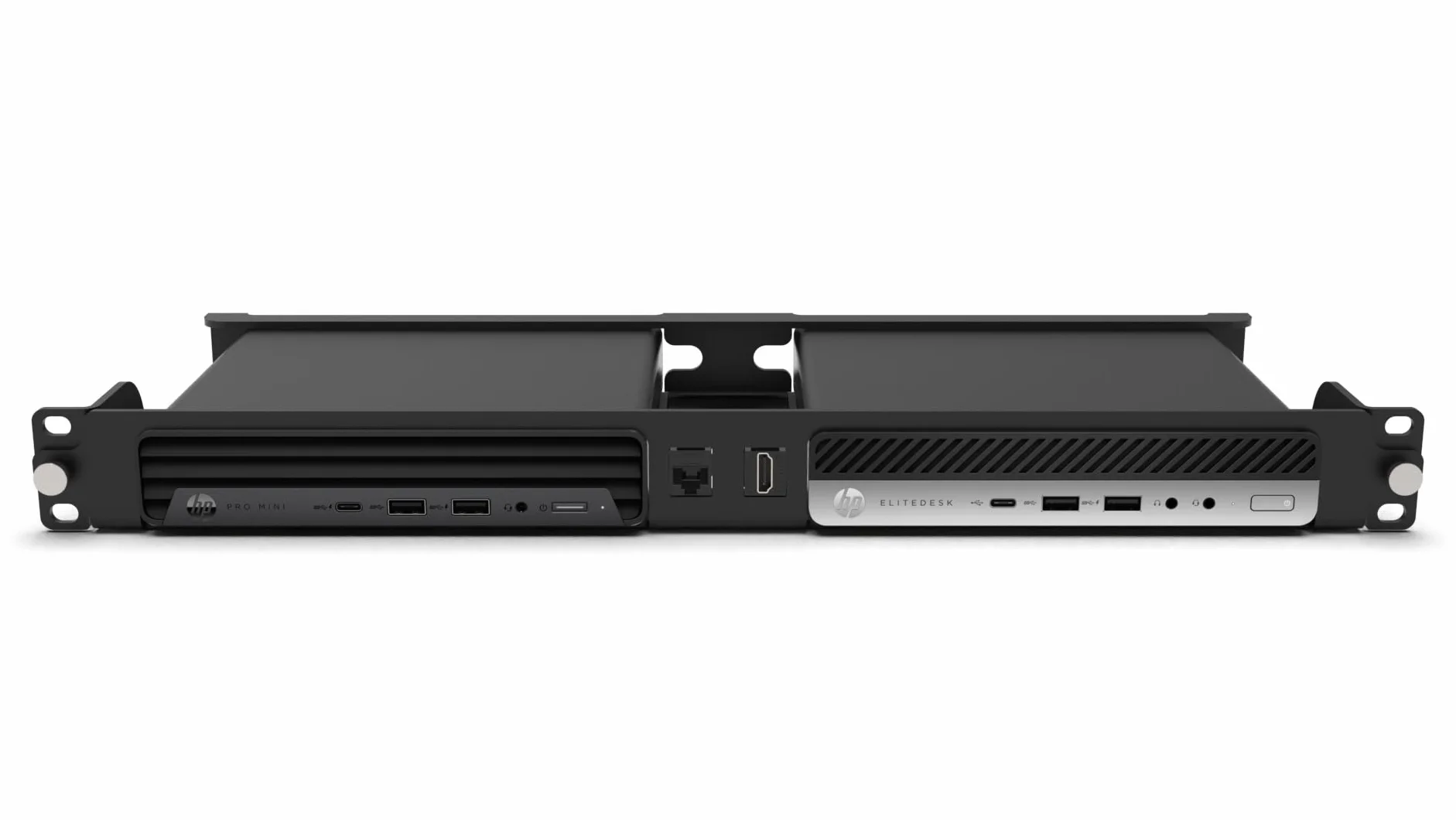 Support rack 1U 19" pour 2 HP mini