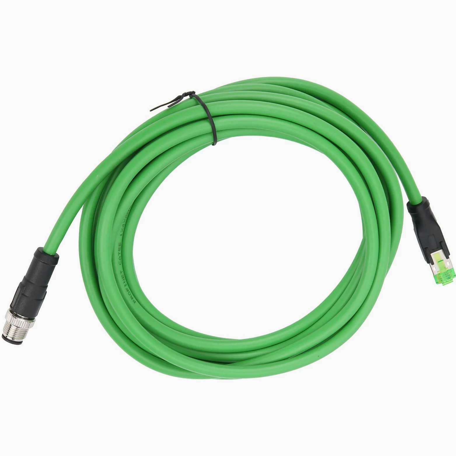Câble étanche IP67 M12 vers RJ45, Durable et Résistant, 5m, pour Connexions Ethernet Industrielles dans des Environnements Difficiles