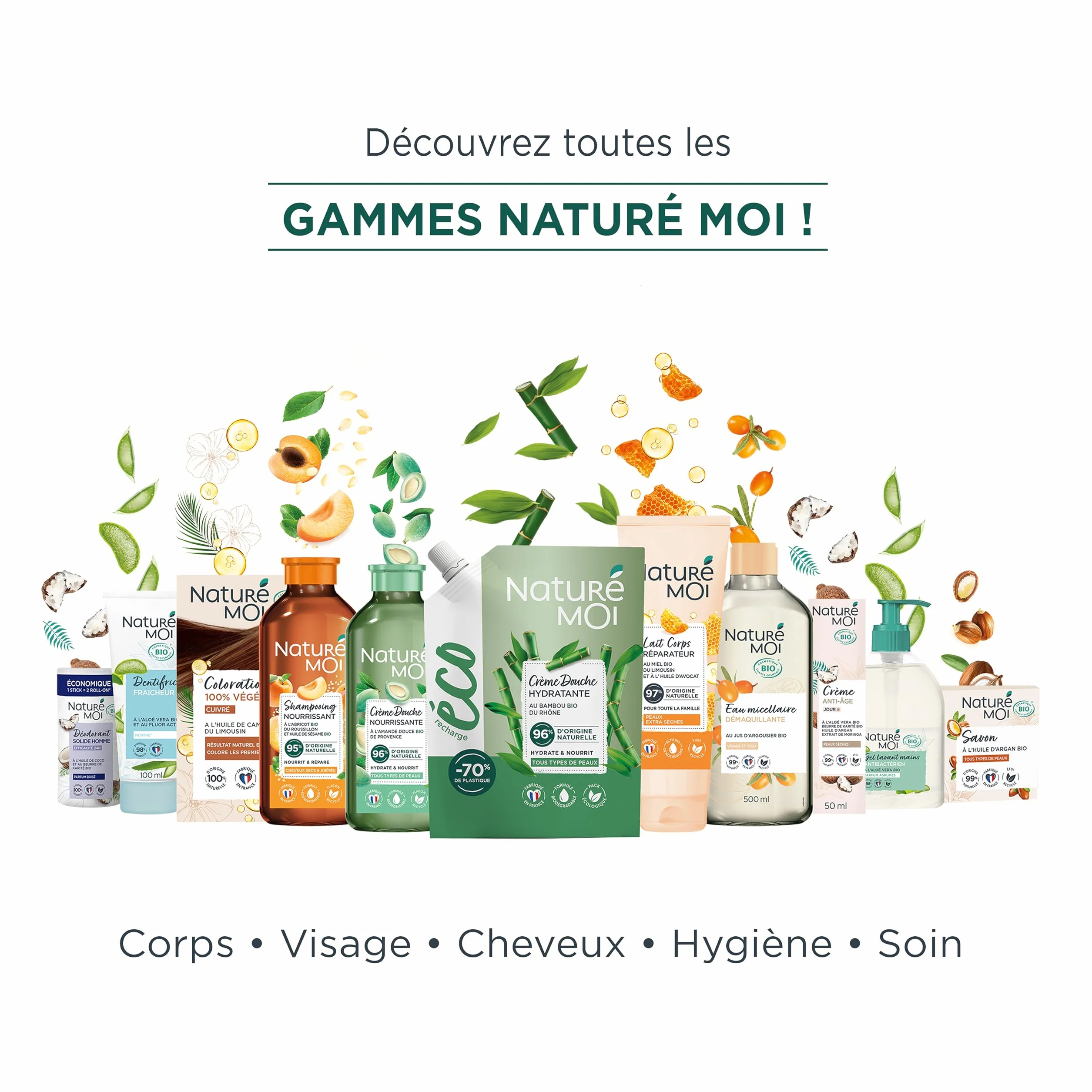 Naturé Moi Après Shampooing Sans Sulfate Nourrissant Démélant Cheveux Secs Abricot Huile de Sésame Bio 200 ml