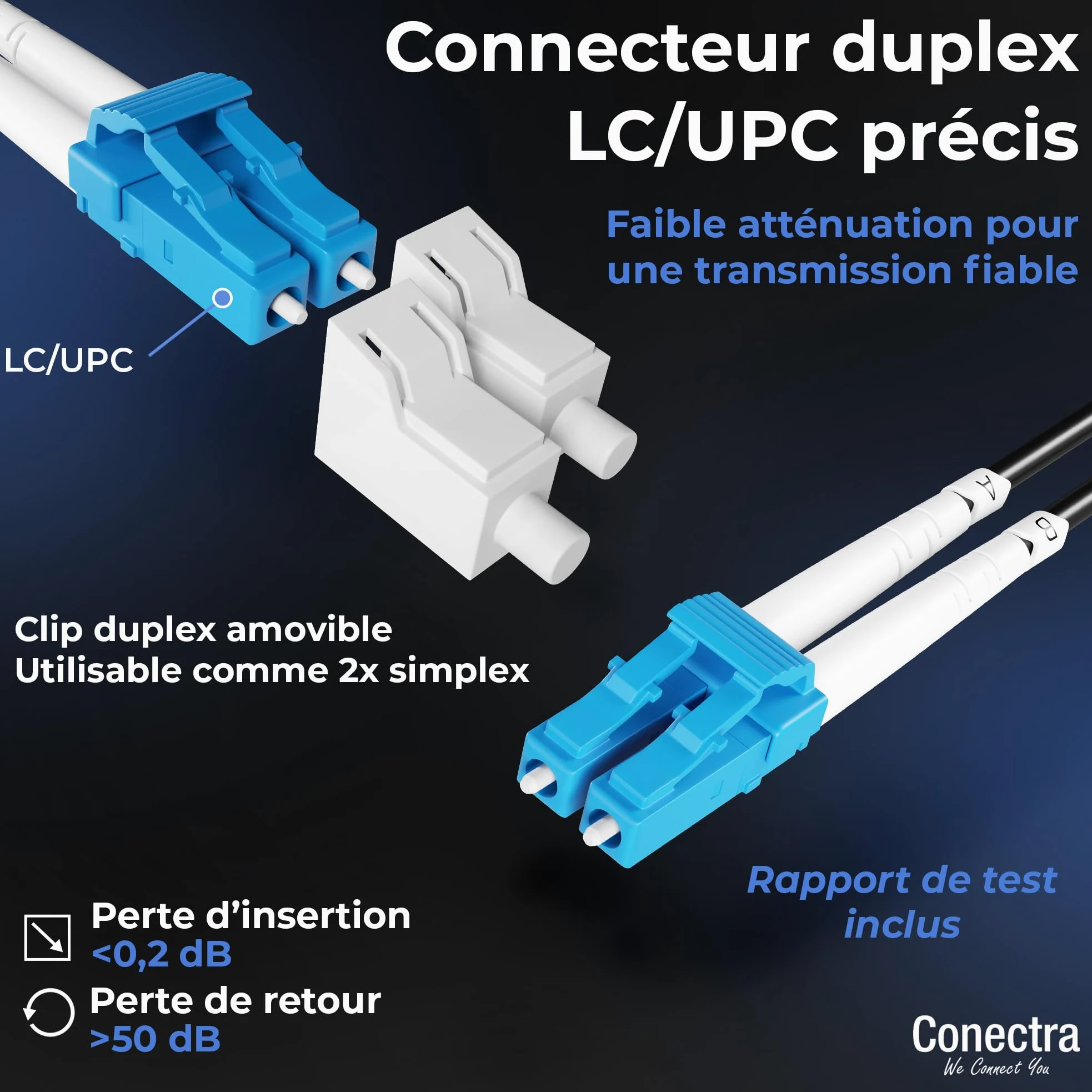 300m Câble Fibre Optique Blindé OS2 Duplex Breakout LC/UPC, Jarretière Optique Monomode G657A2 9/125, LSZH Intérieur/Extérieur, Rallonge Fibre Armée Cordon Patch Câblage Réseau ⌀3mm Noire