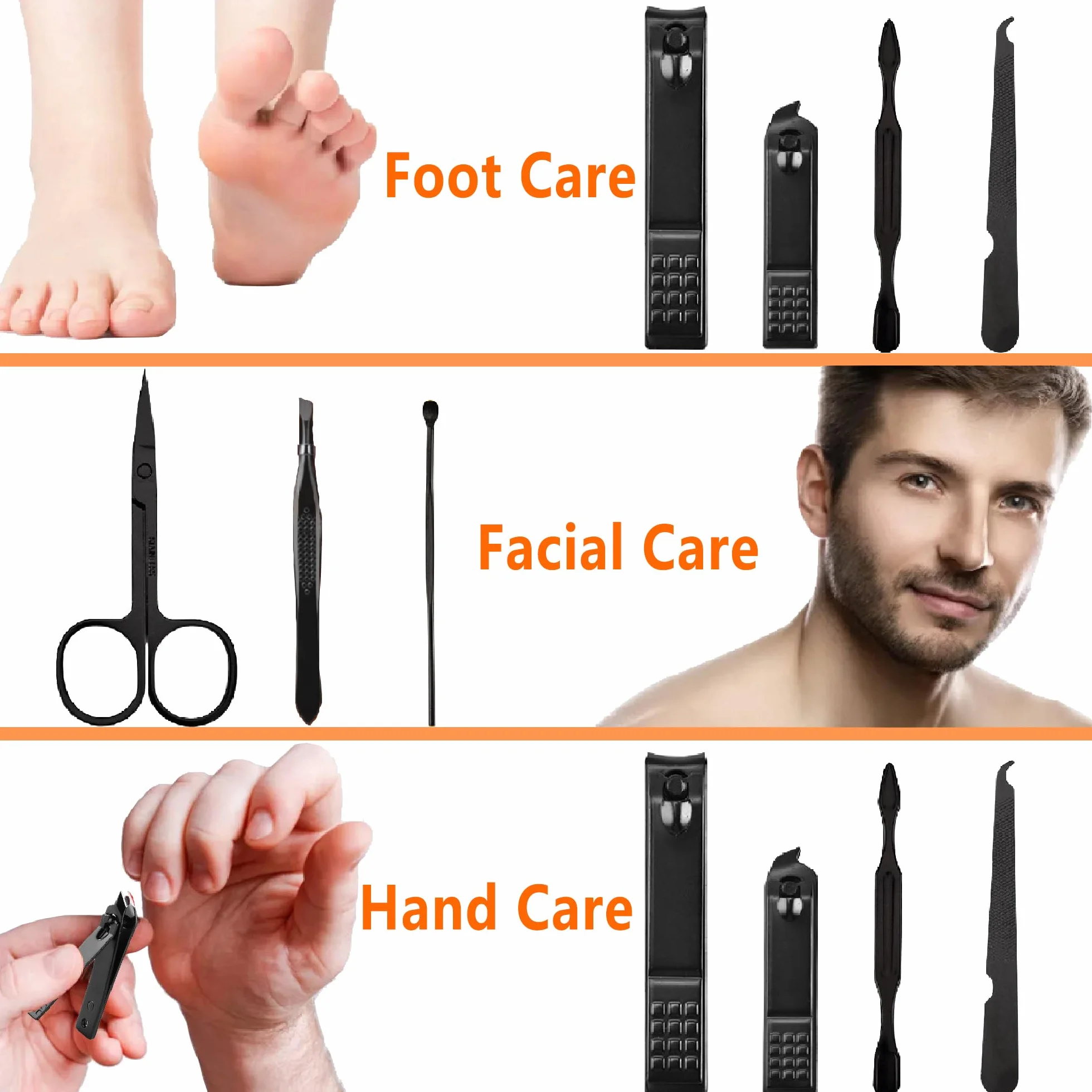 Set de manucure coupe-ongles kit de soins des ongles voyage cadeau