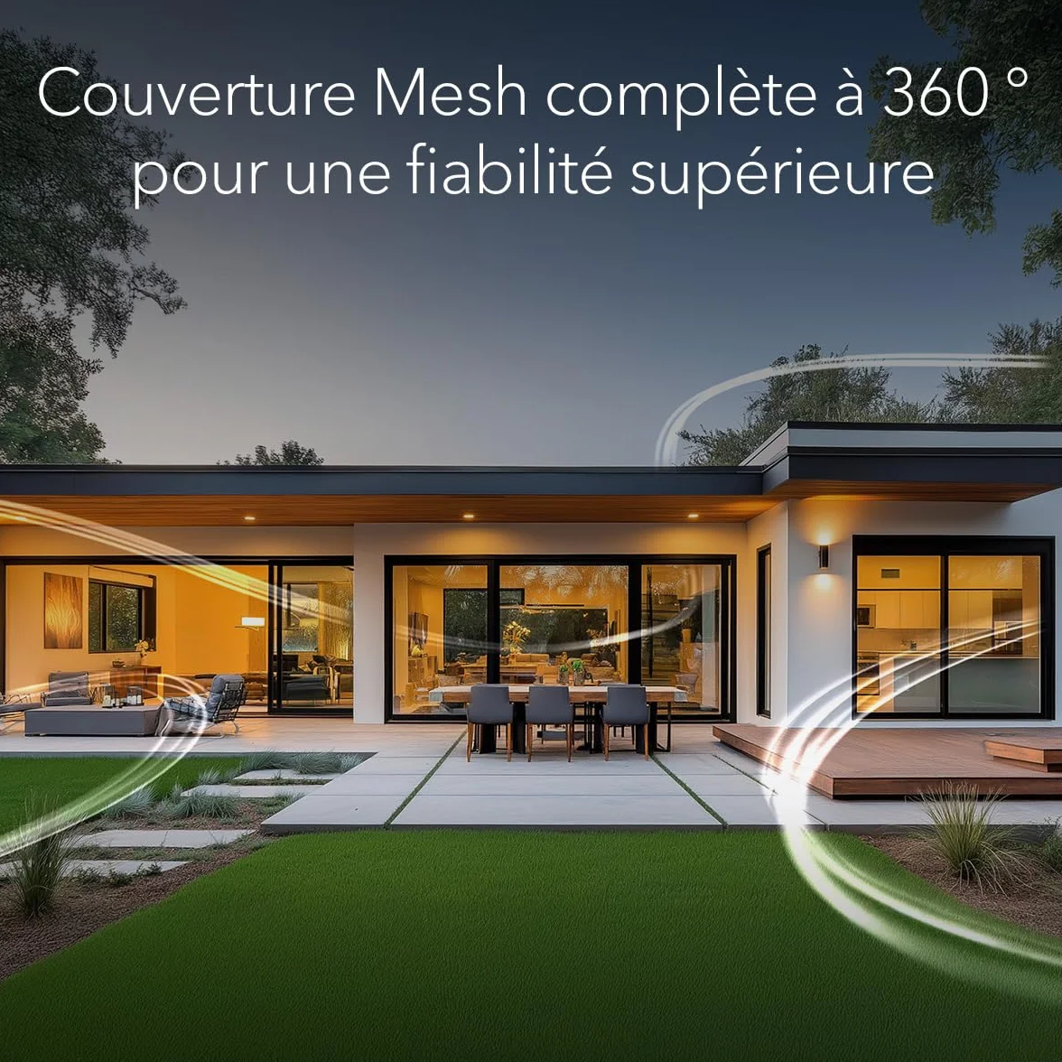 NETGEAR Orbi RBE373 Système Mesh WiFi 7 3-Pack BE3600 Jusqu'à 3.6 Gbps 360 m²