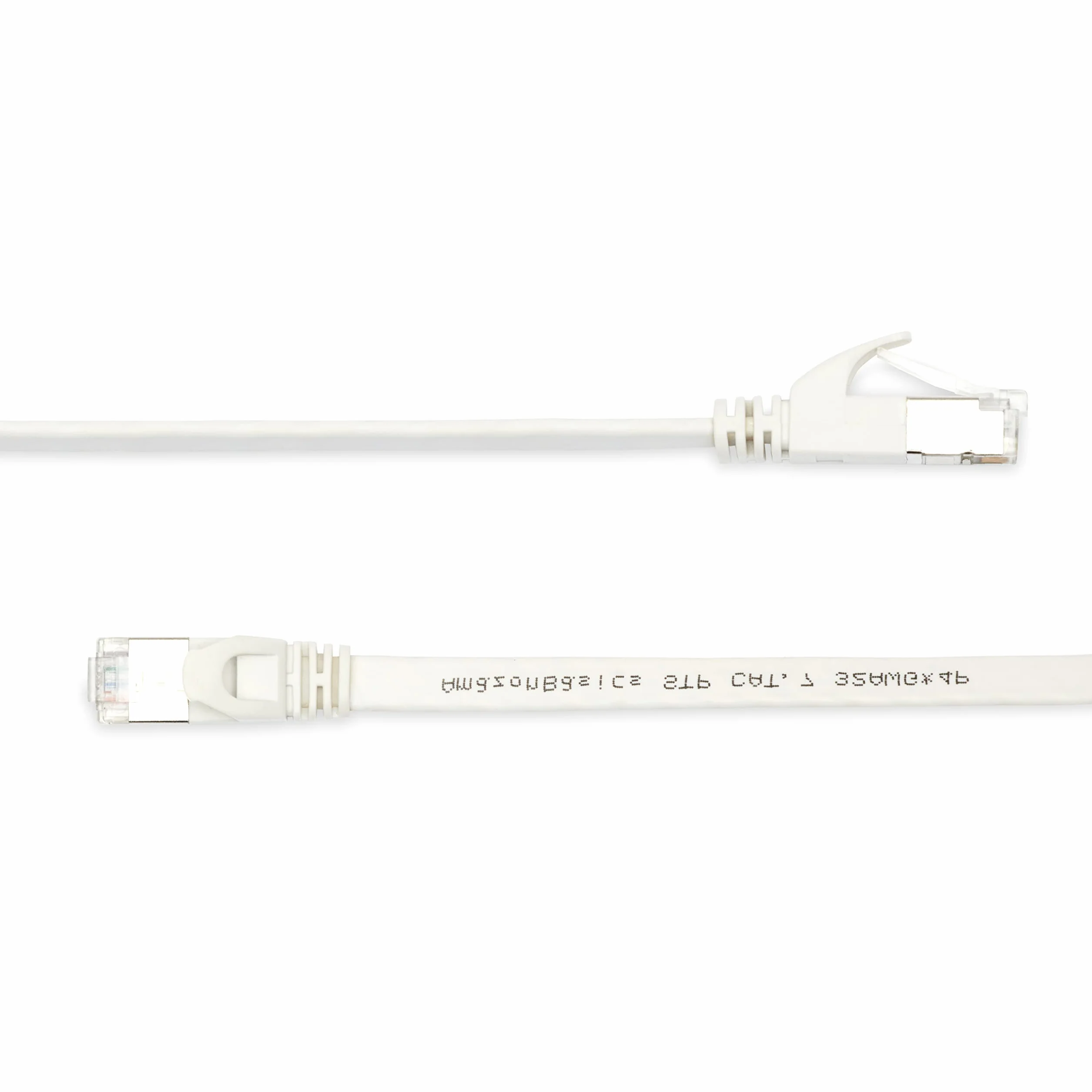 Amazon Basics Câble réseau Ethernet Gigabit Plat Cat-7 RJ45 30.5 m Blanc