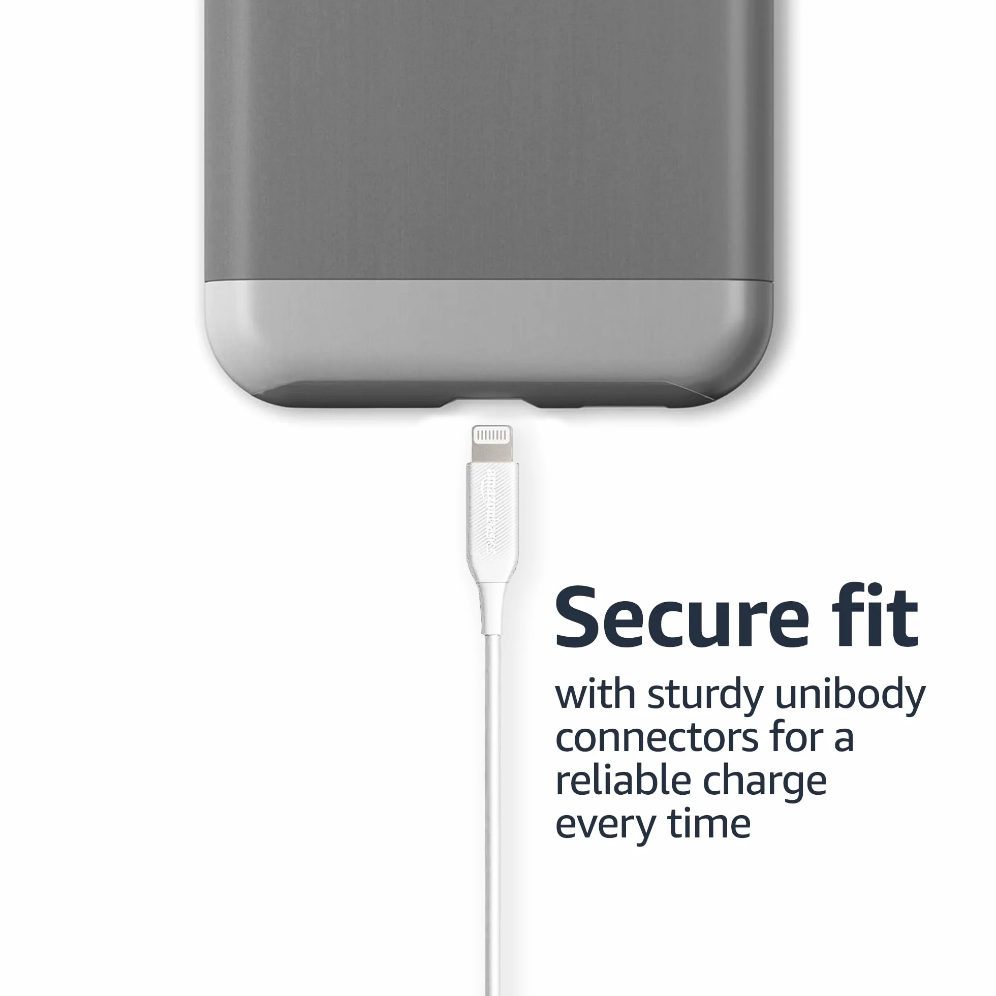 Amazon Basics Câble USB A vers Lightning certifié MFi pour iPhone Blanc 0.9 m
