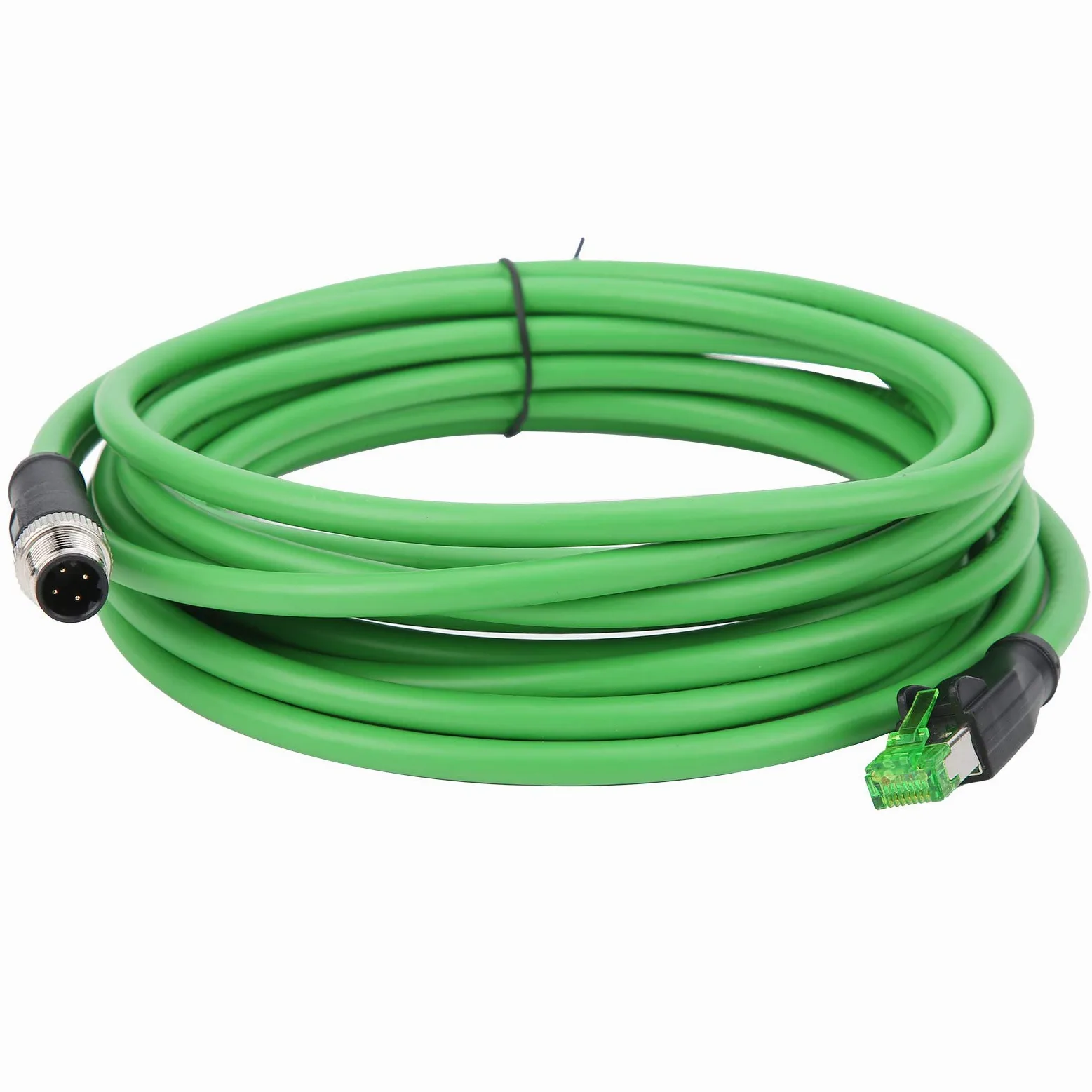 Câble étanche IP67 M12 vers RJ45, Durable et Résistant, 5m, pour Connexions Ethernet Industrielles dans des Environnements Difficiles