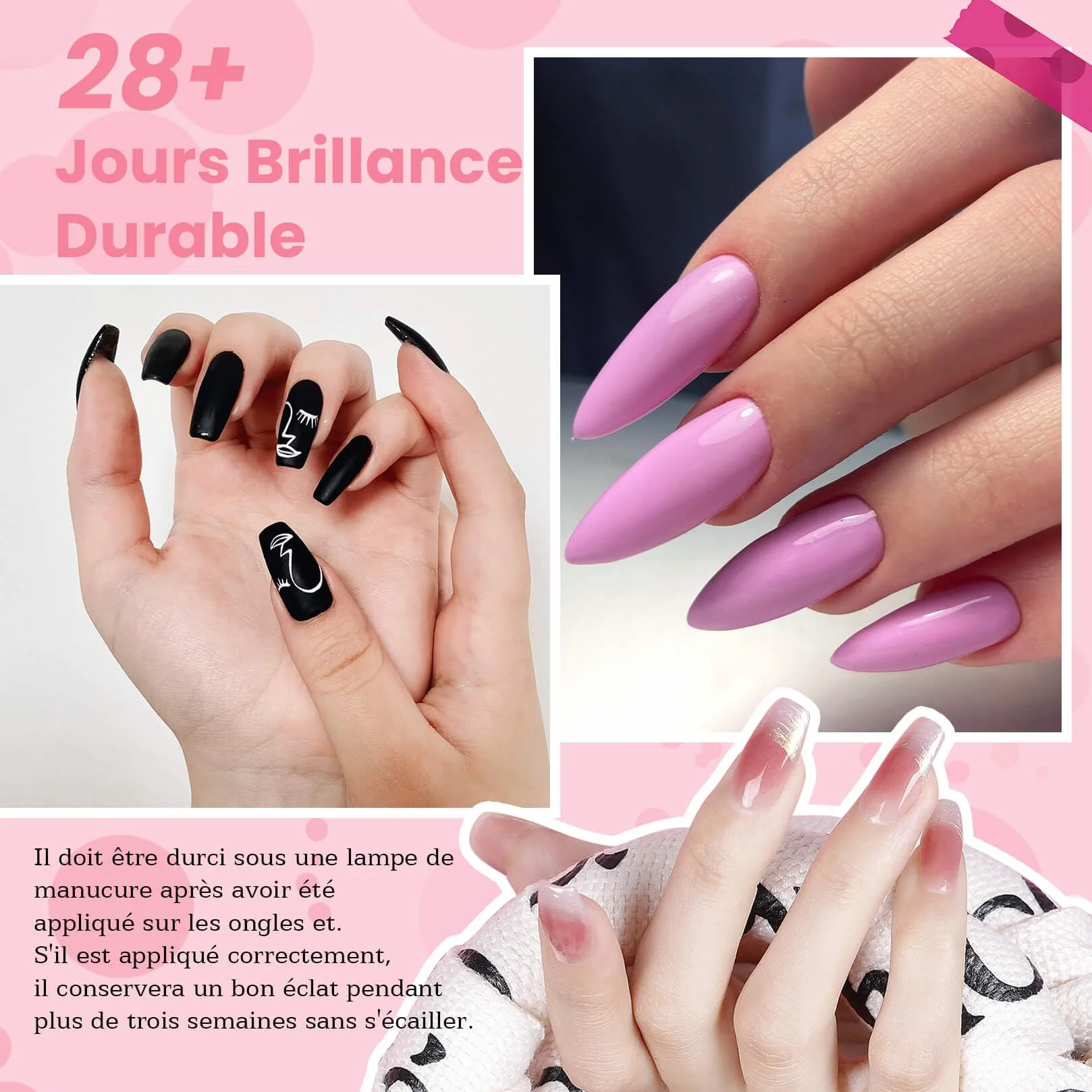 Kit Ongle Gel UV Complet 14 Couleurs 15 ml Semi Permanent Rose Nude Poly Tube Nail Art Construction Cadeau Femme
