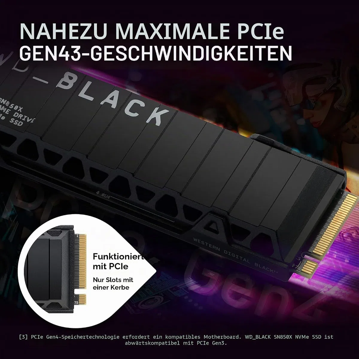 WD_Black SN850X 4To SSD Interne WDS400T2XHE NVMe M.2 2280 - PCIe 4.0 x4 NVMe (Reconditionné)