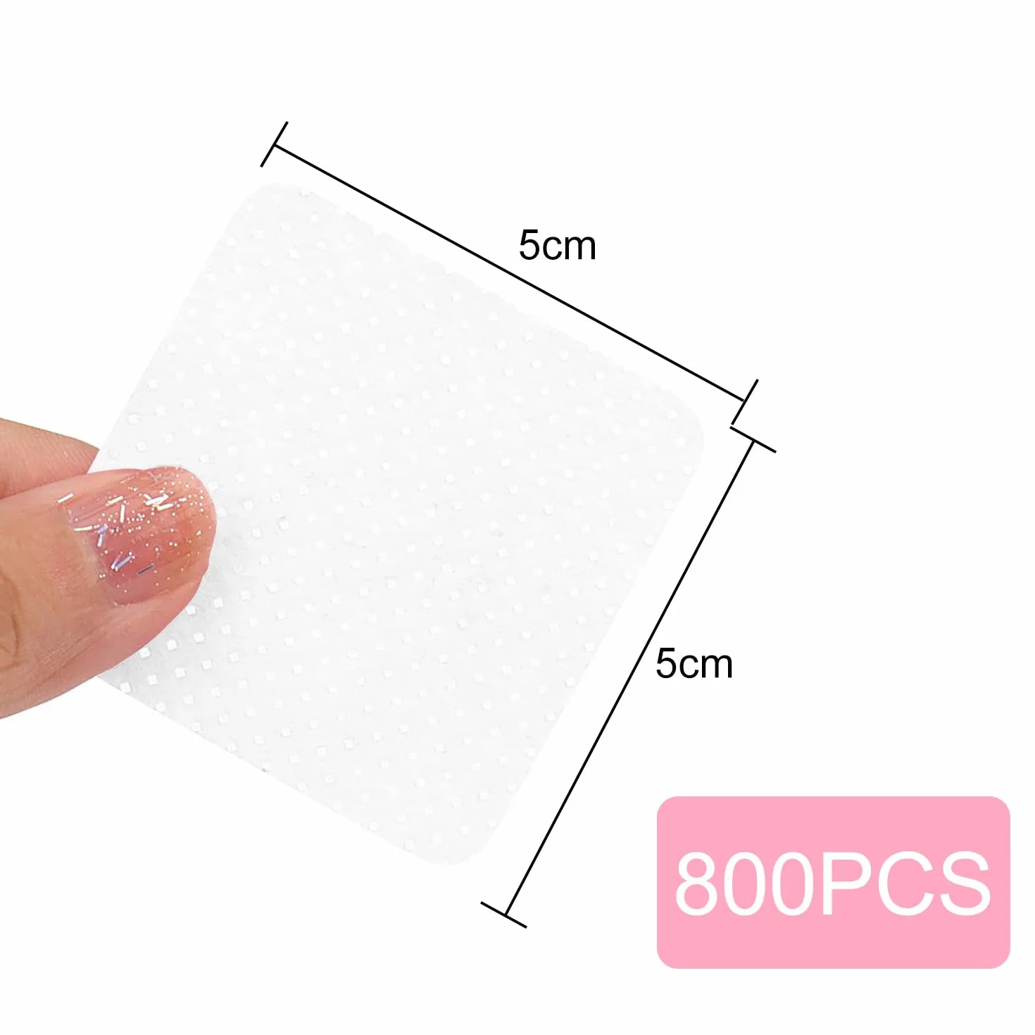 Coton Ongles Gel Non Pelucheux Lingettes 800 Pièces pour Manucure Pédicure UV Gel Vernis Remover