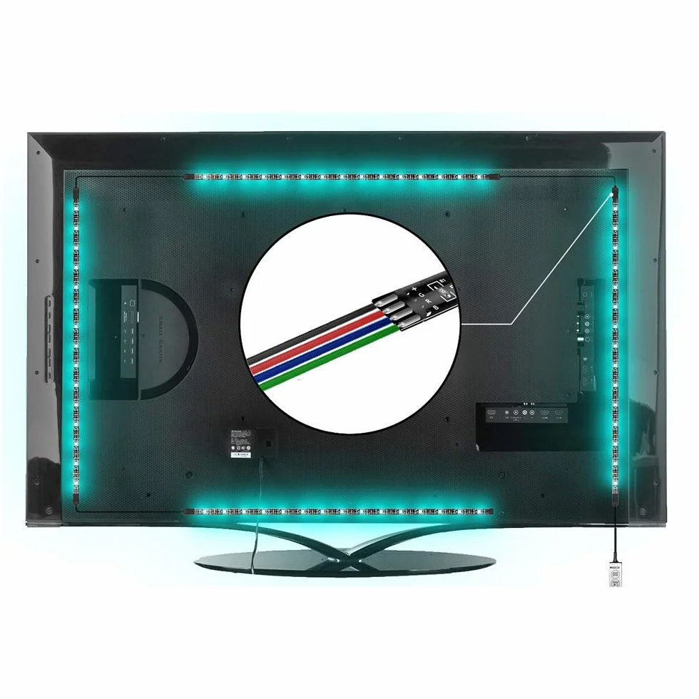 Câble D'Extension RGB 4 Broches 22AWG 4x0.32mm² 33ft pour Bande LED 5050 3528