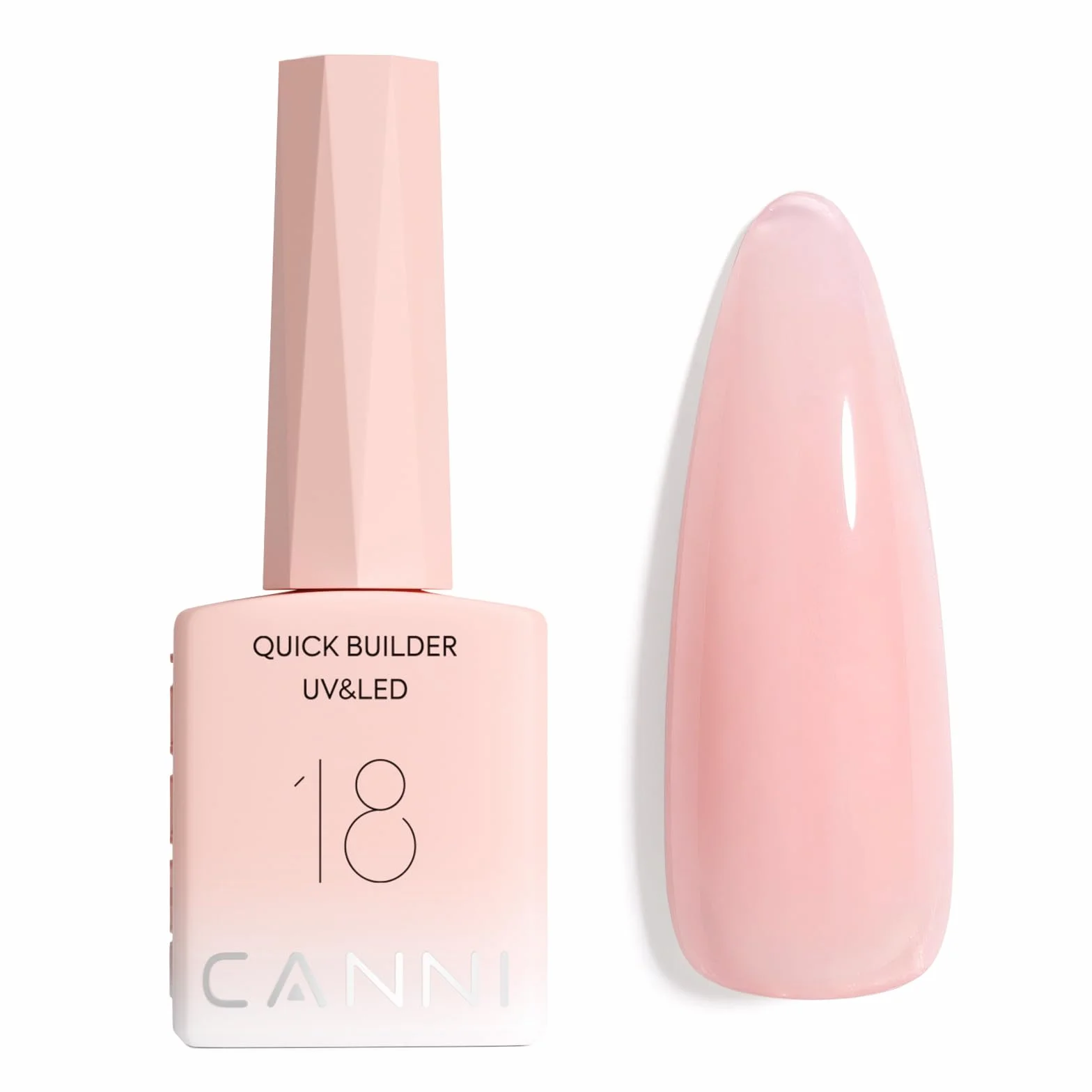 CANNI Gel Construction Ongle UV Quick Builder Gel Rose doux Soft Pink Vernis Gel UV Semi Permanent pour Réparation de Manucure Kit Nail Extension