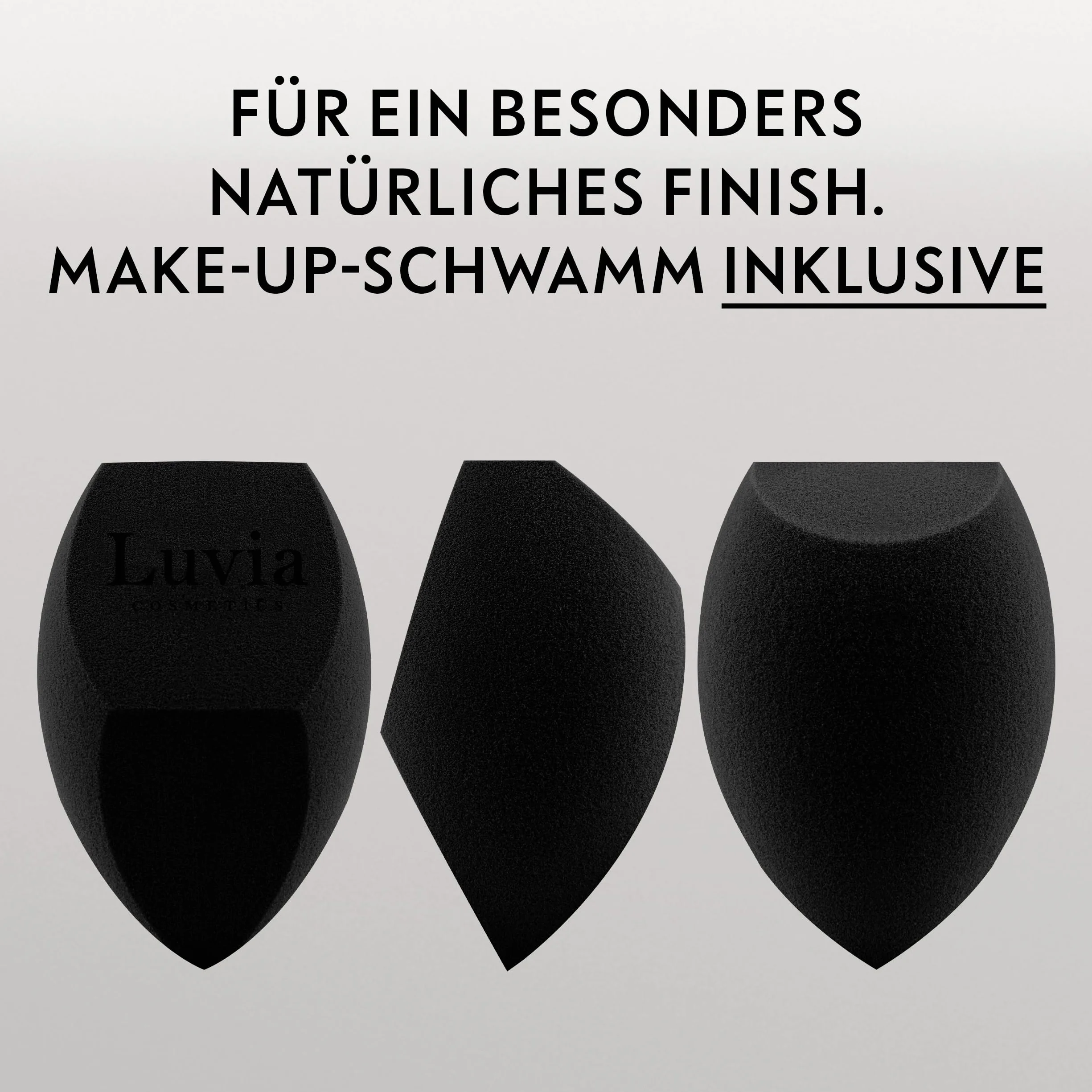 Set de pinceaux de maquillage Luvia Prime Vegan Pro - Noir, 12 pinceaux avec rangement, éponge Blender et tapis de nettoyage