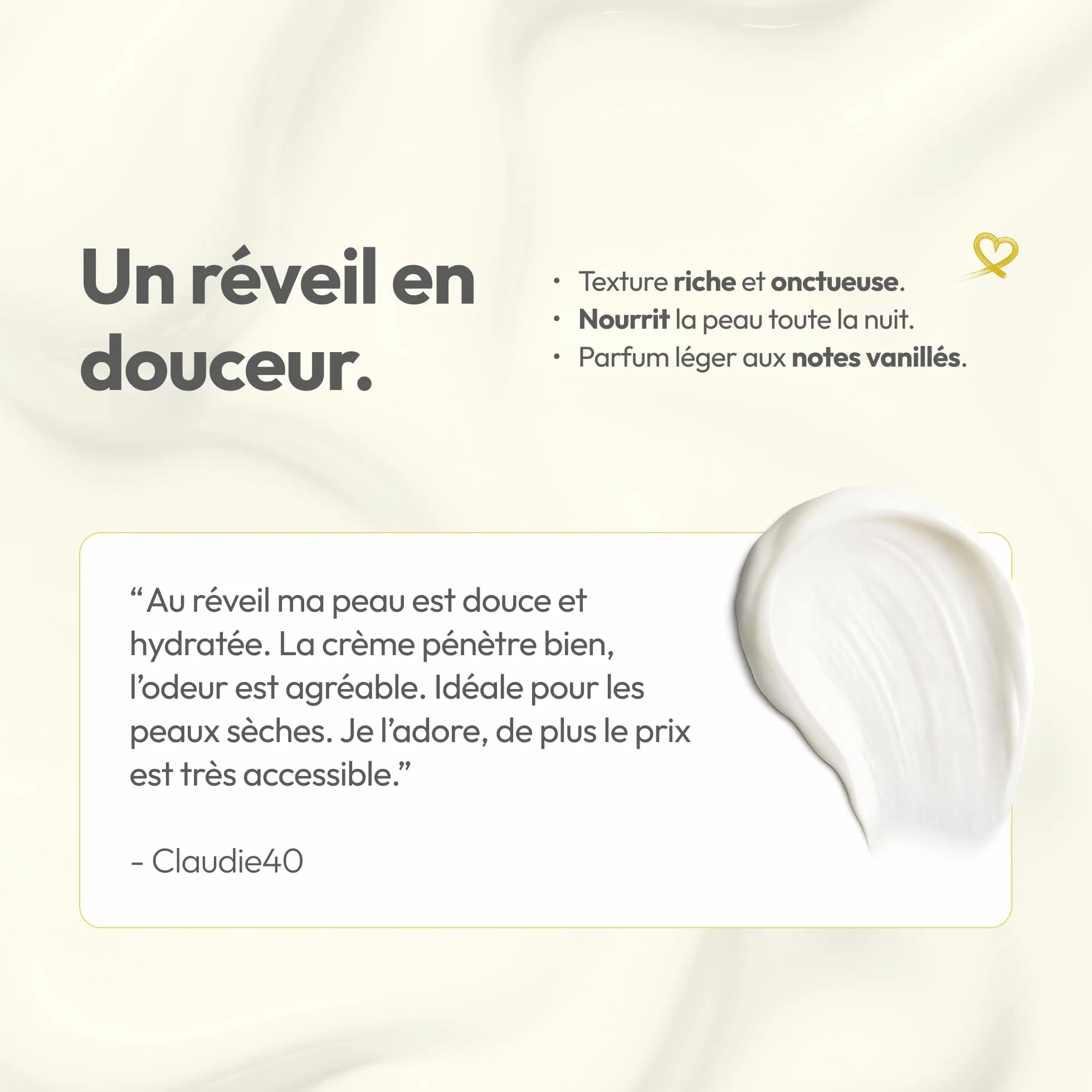 MARILOU BIO Crème de Nuit visage à l'Huile d'Argan bio 98% d'ingrédients d'origine naturelle Peaux normales à sèches 50ml
