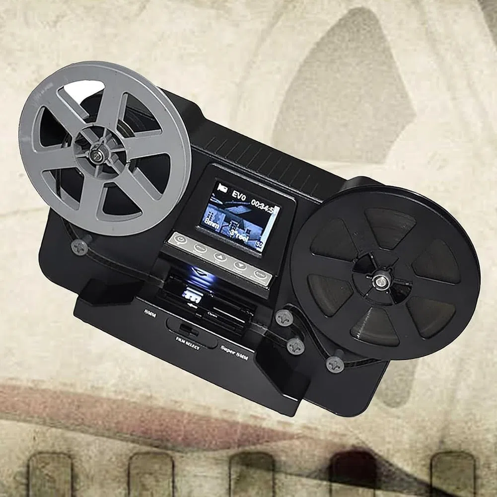 Scanner De Films Et Diapositives Numériques, Convertisseur De Numériseur De Film 8 Mm Et Super 8, Scanner Convertit Le Film par Image en Fichiers MP4 Numériques pour La Visualisation