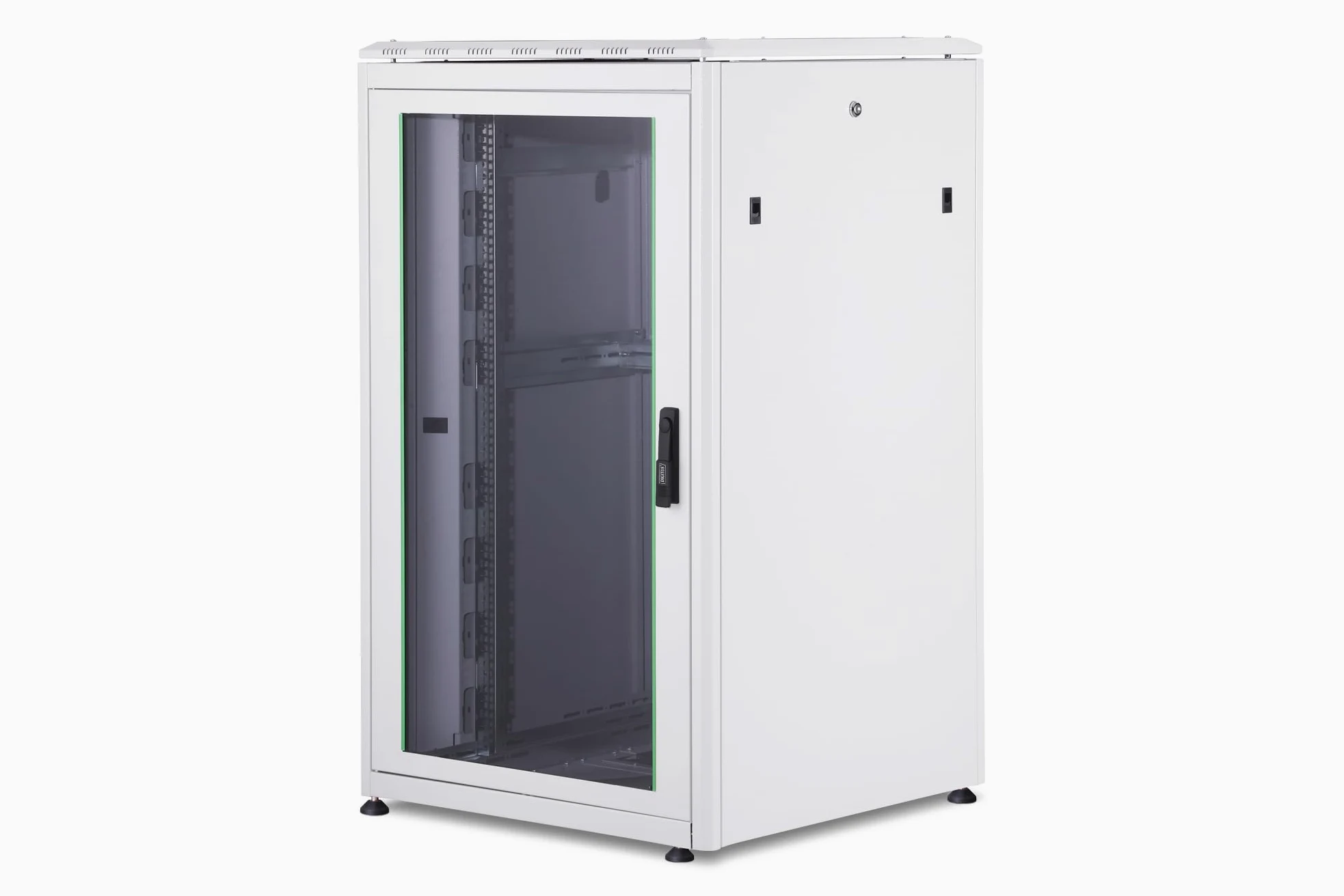 DIGITUS Armoire réseau - Rack 19 pouces - 26U - 80 x 80 cm - Charge admissible 1200 kg - Profondeur utile 74,3 cm - Série Unique - Gris