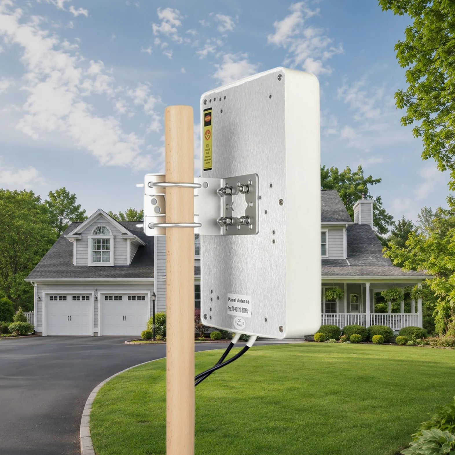 Antenne directionnelle 4G 5G 2 × 2 MIMO panneau antenne extérieure 10dBi gain élevé 700-3800MHz large bande LTE antenne SMA mâle double câble RG58 avec adaptateurs RP-SMA IP66 étanche pour