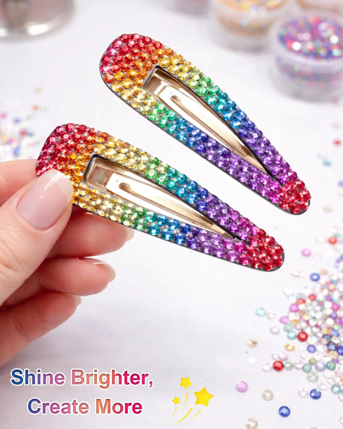 Kit de 18 couleurs 22 000 strass à dos plat 3 mm avec stylo pour nail art, vêtements, chaussures