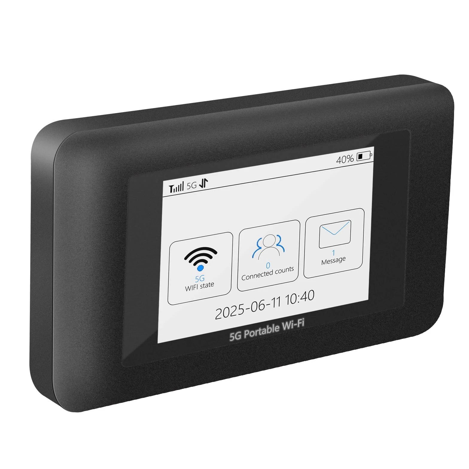 Routeur 5G Wi-FI 6 Portable - Jusqu'à 2,7 Gbit/s, 5000 mAh, Double Bande 5G, Wi-FI de Poche avec Couverture dans Plus de 200 Pays, connectable à jusqu'à 16 appareils