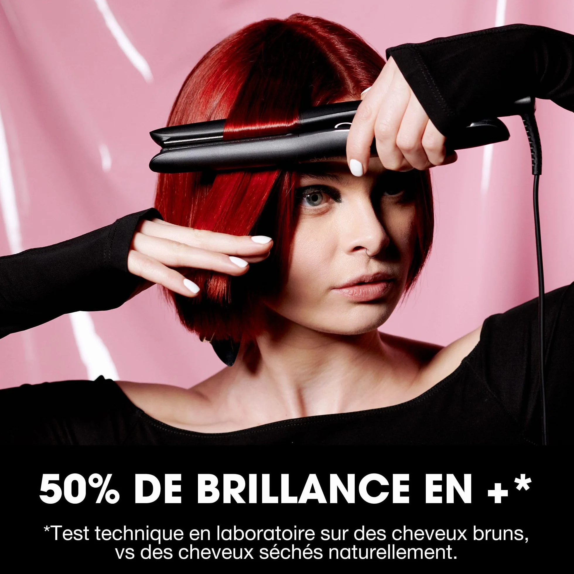 ghd Lisseur cheveux mini Fer à lisser professionnel Noir Plaques 40% plus fines Cheveux 50% plus brillants