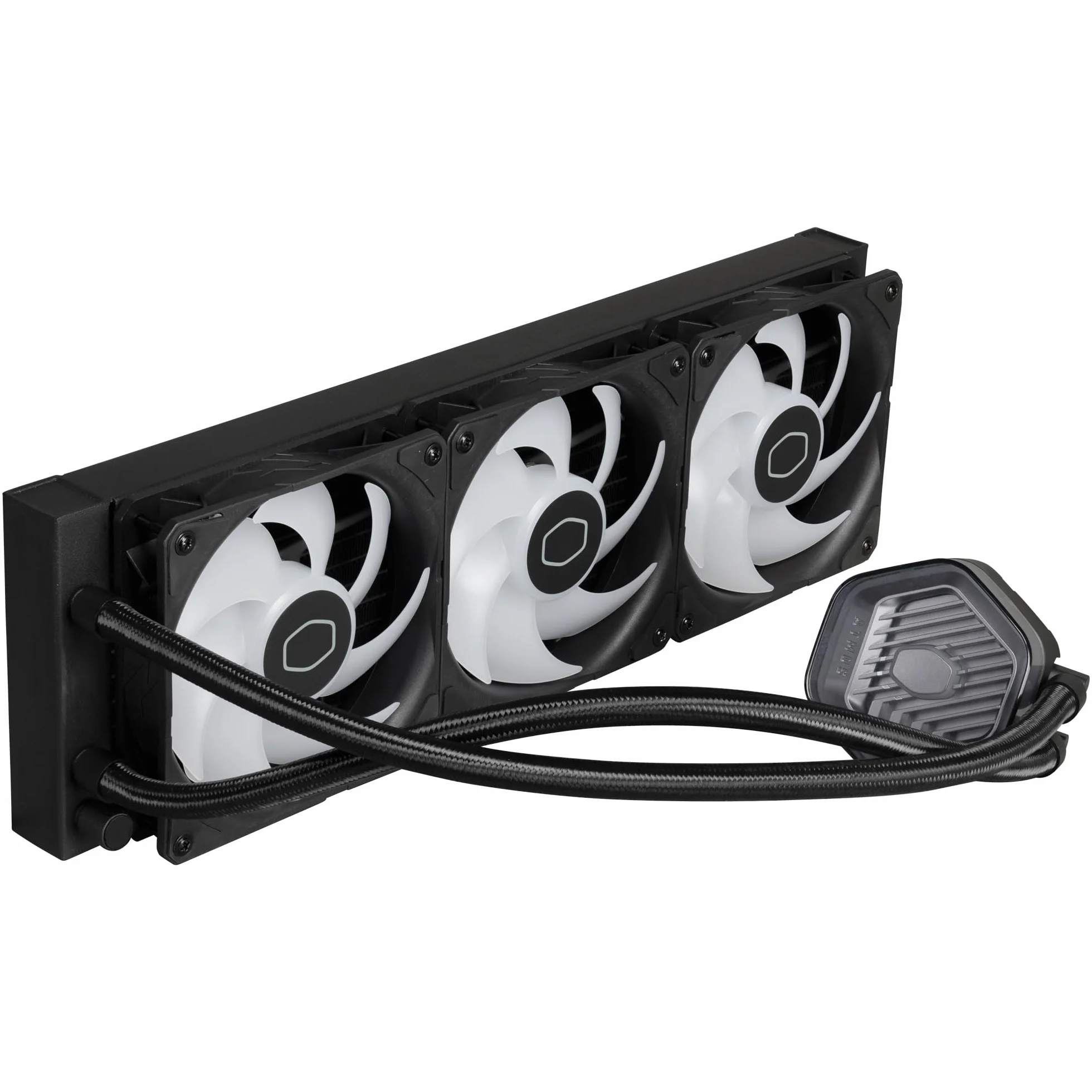 Cooler Master MasterLiquid Atmos 360 Black Watercooler CPU - Kit Watercooling AIO, Pompe à Double Chambre, Ventilateurs Sickleflow 120 Edge, ARGB Gen 2, Brackets LGA1700 & AM5